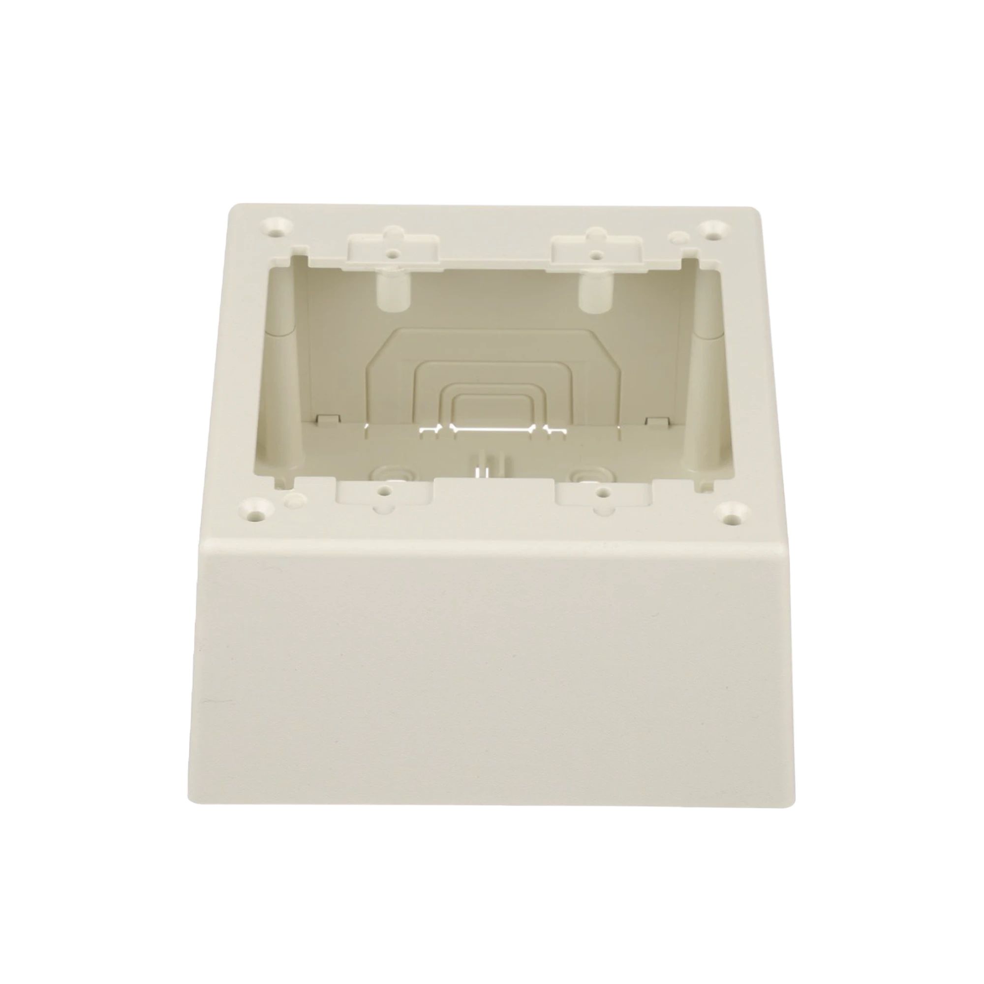 CAJA DE PARED SUPERFICIAL DOBLE, CON DIVISOR OPCIONAL, USO UNIVERSAL CON PLACAS DE PARED, COLOR BLANCO MATE-Canaletas-PANDUIT-Bsai Seguridad & Controles