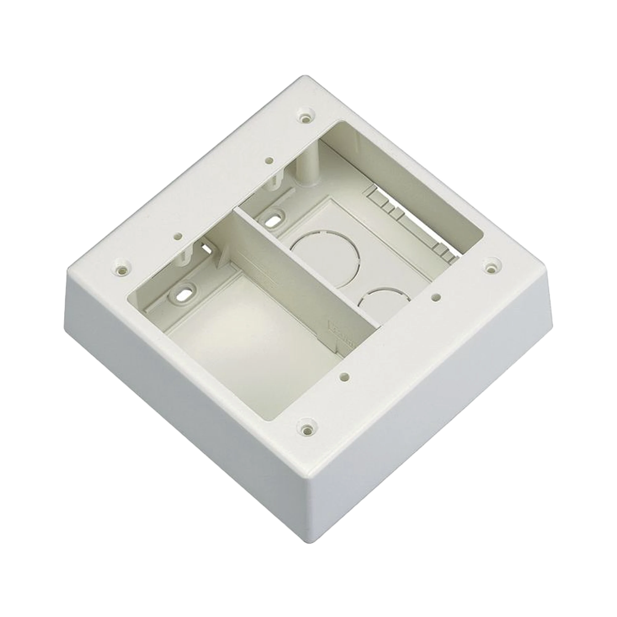 CAJA DE PARED SUPERFICIAL DOBLE, CON DIVISOR, USO UNIVERSAL CON PLACAS DE PARED, COLOR BLANCO MATE-Cableado de Cobre-PANDUIT-JBP2SIW-Bsai Seguridad & Controles