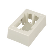 CAJA DE PARED SUPERFICIAL, USO UNIVERSAL CON PLACAS DE PARED, CON CINTA ADHESIVA, COLOR BLANCO MATE-Cableado de Cobre-PANDUIT-JB1IW-A-Bsai Seguridad & Controles