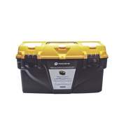 CAJA PORTA HERRAMIENTAS 44X26X23 CM BICOLOR CON COMPARTIMIENTOS PARA TORNILLOS.-Ferreteria-PRECISION-Bsai Seguridad & Controles