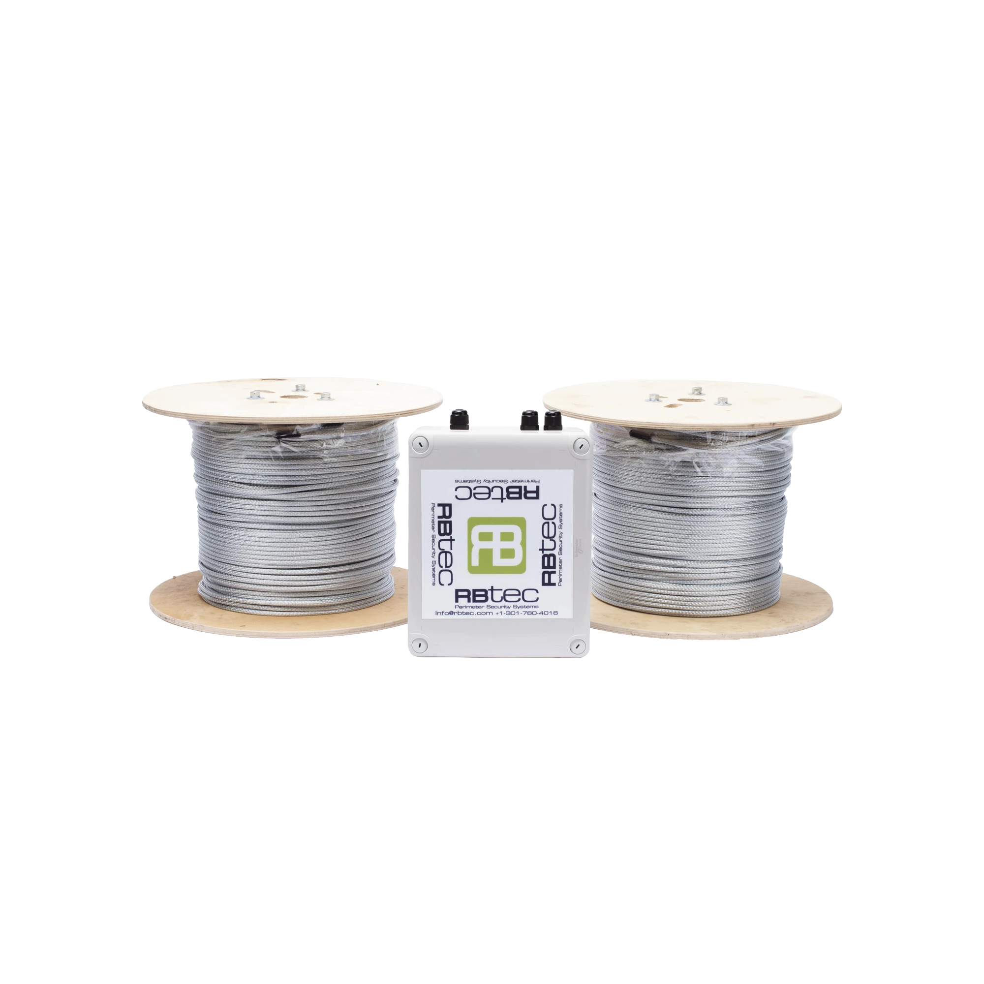 KIT DE CABLE SENSOR PERIMETRAL PARA CERCA CICLONICAS IRONCLAD / 610 METROS DE PROTECCION / 2 ZONAS; 305 METROS POR ZONA / SIN FALSAS ALARMAS POR VIENTO / TODO INCLUIDO/ TARJETA LPU400/ CALIBRACIÓN POR SOFTWARE-Protección Perimetral-RBTEC-Bsai Seguridad & Controles