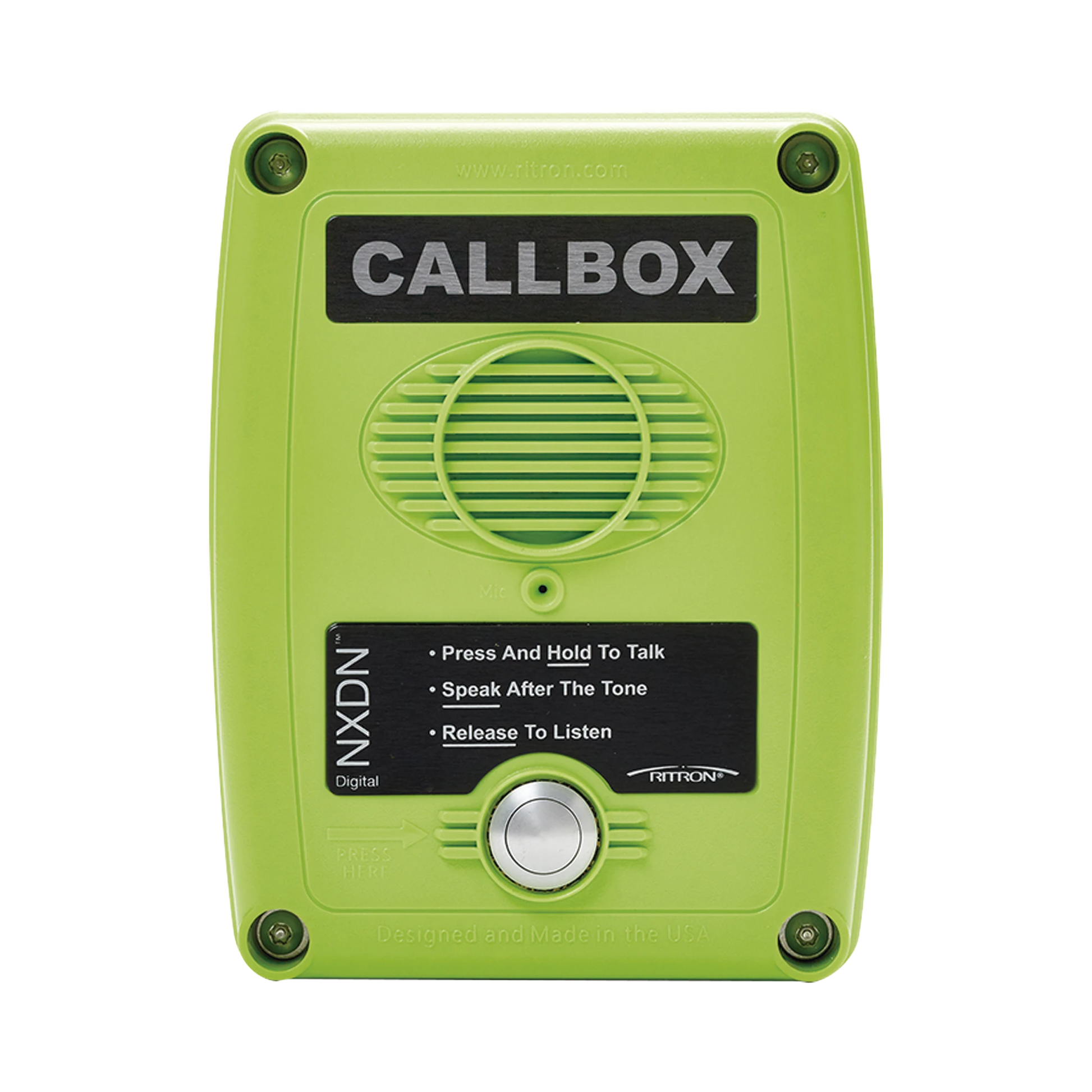CALLBOX DIGITAL NXDN, INTERCOMUNICADOR INALÁMBRICO UHF 450-470MHZ, COLOR VERDE-Videoporteros-RITRON-Bsai Seguridad & Controles