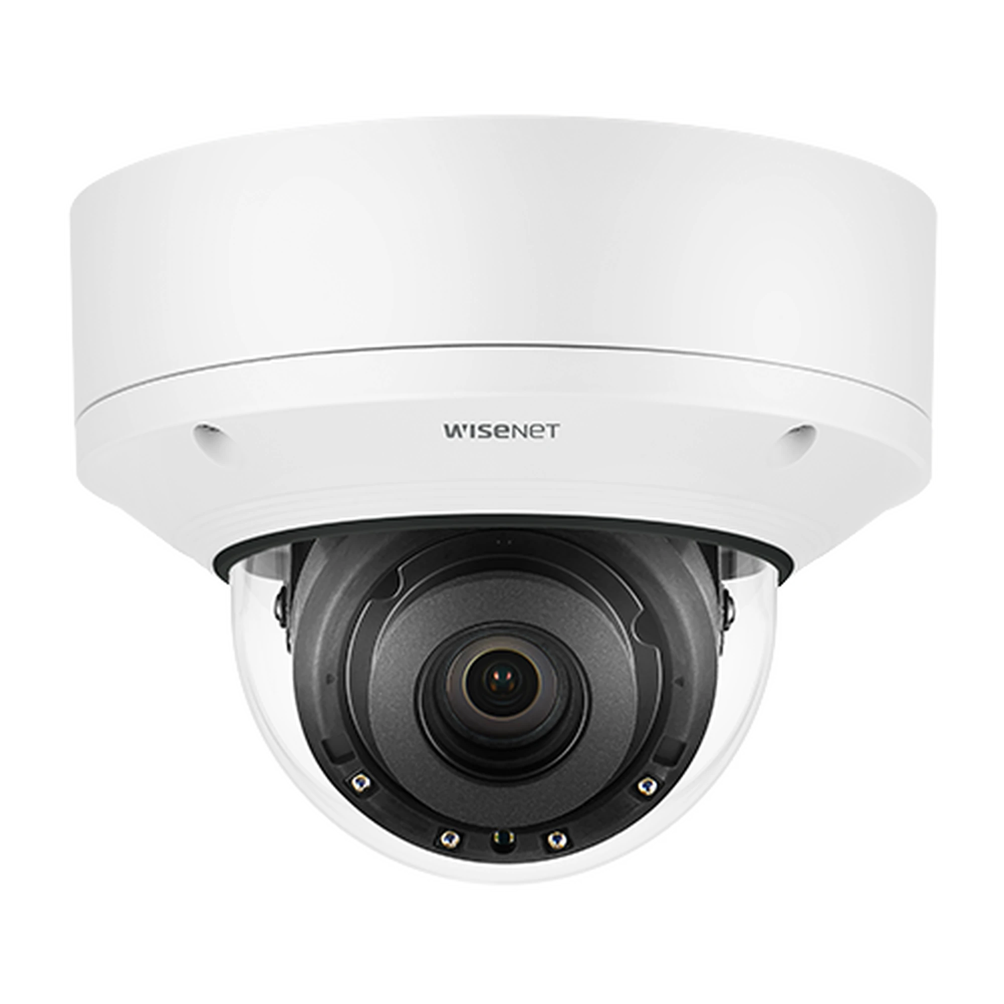CÁMARA DOMO 4K CON IA, ANTIVANDALICA / LENTE MOTORIZADO DE 4.5 A 10MM / P-IRIS, WDR 120DB / RANURA SD / PROTECCIÓN IP52 E IK10-Cámaras IP y NVRs-HANWHA VISION-PNV-A9081R-Bsai Seguridad & Controles