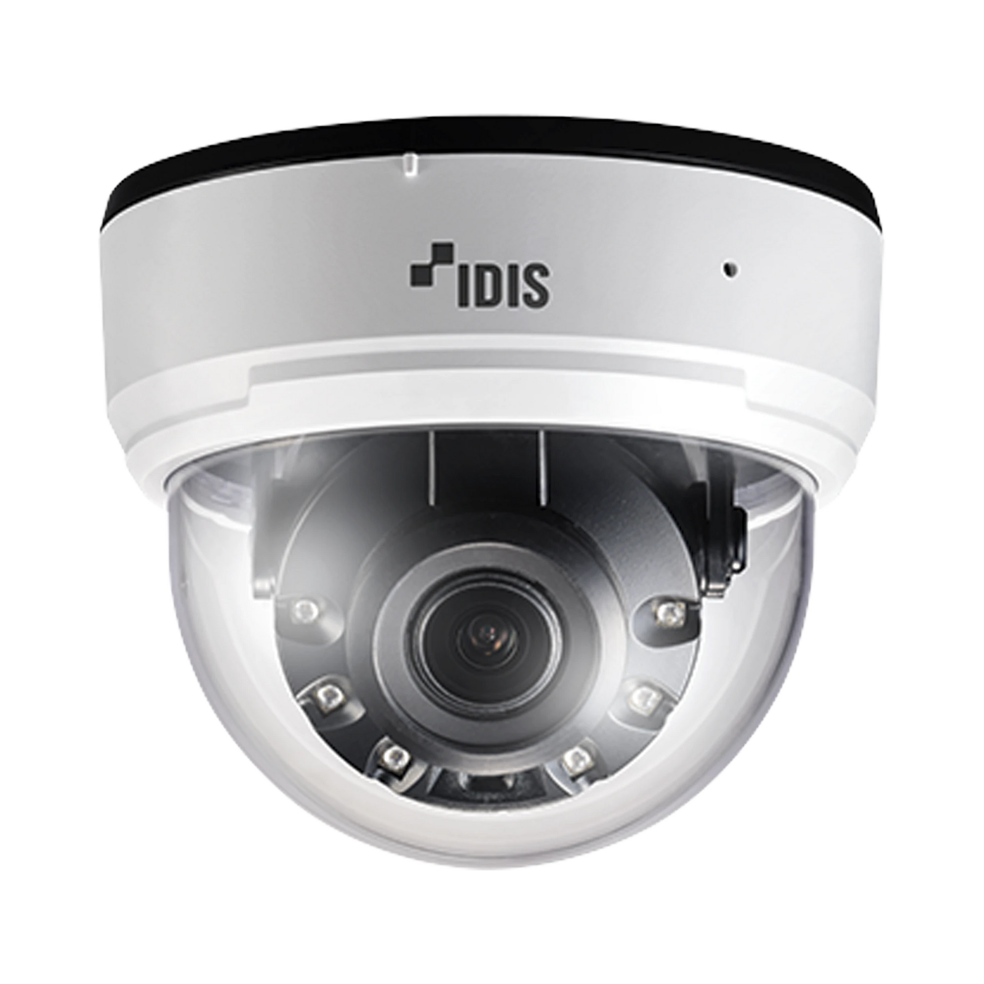 CAMARA DOMO 5MP | INTELIGENCIA ARTIFICIAL (IDLA) | IR40M | WDR REAL | 2.7 A 13.5MM | INTERIOR| ENTRADA Y SALIDA DE AUDIO-Cámaras IP y NVRs-IDIS-Bsai Seguridad & Controles