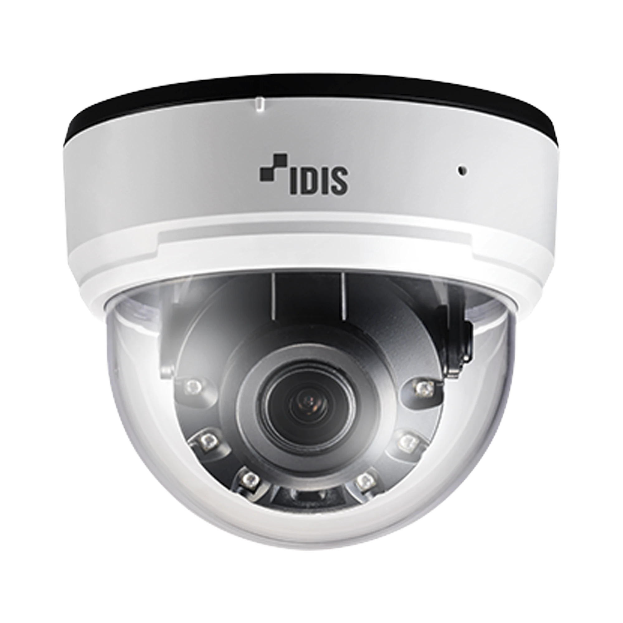 CAMARA DOMO 5MP | INTELIGENCIA ARTIFICIAL (IDLA) | IR40M | WDR REAL | 2.7 A 13.5MM | INTERIOR| ENTRADA Y SALIDA DE AUDIO-Cámaras IP y NVRs-IDIS-Bsai Seguridad & Controles