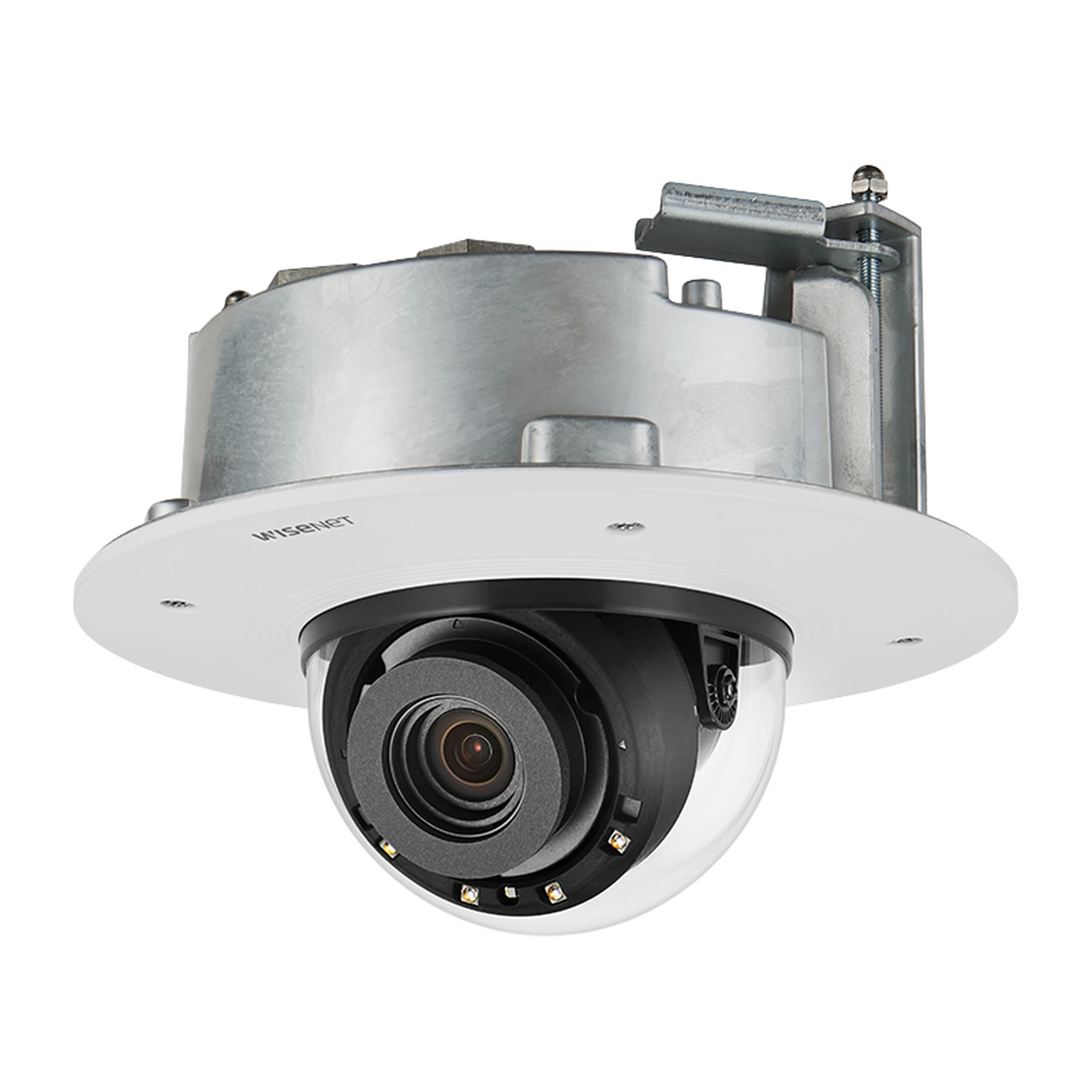 CÁMARA DOMO DE 4K CON AI, WDR 120DB, P-IRIS, LENTE MOTORIZADO DE 4.5 A 10 MM, RANURA PARA SD, WISESTREAM II, PARA MONTAJE EN PLAFÓN-Cámaras IP-HANWHA TECHWIN WISENET-Bsai Seguridad & Controles