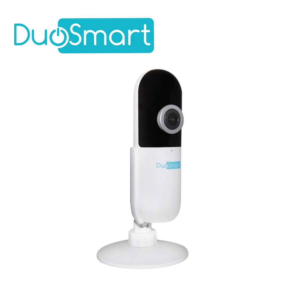 CAMARA INTELIGENTE DUOSMART E10 WIFI 2.4 GHZ PARA INTERIOR DE FACIL COLOCACION CON AUDIO BIDIRECCIONAL FULL HD 1080P COMPATIBLE CON APP DUOSMART SOPORTA MEMORIA MICROSD DE HASTA 128 GB (NO INCLUIDA)-Automatizacion - Casa Inteligente-DUOSMART-Bsai Seguridad & Controles
