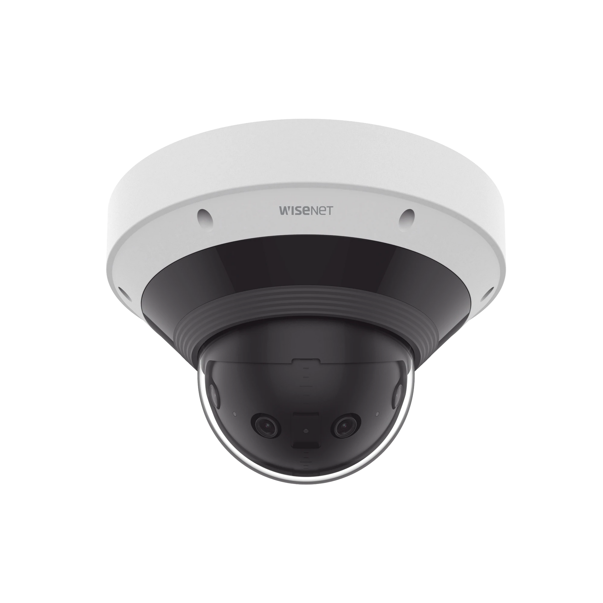 CÁMARA IP 8 MP ANTIVANDÁLICA PANORÁMICA 180 O 209º / H.265 & WISESTREAM / IP66 / IK10 / POE+-Cámaras IP y NVRs-HANWHA TECHWIN WISENET-Bsai Seguridad & Controles