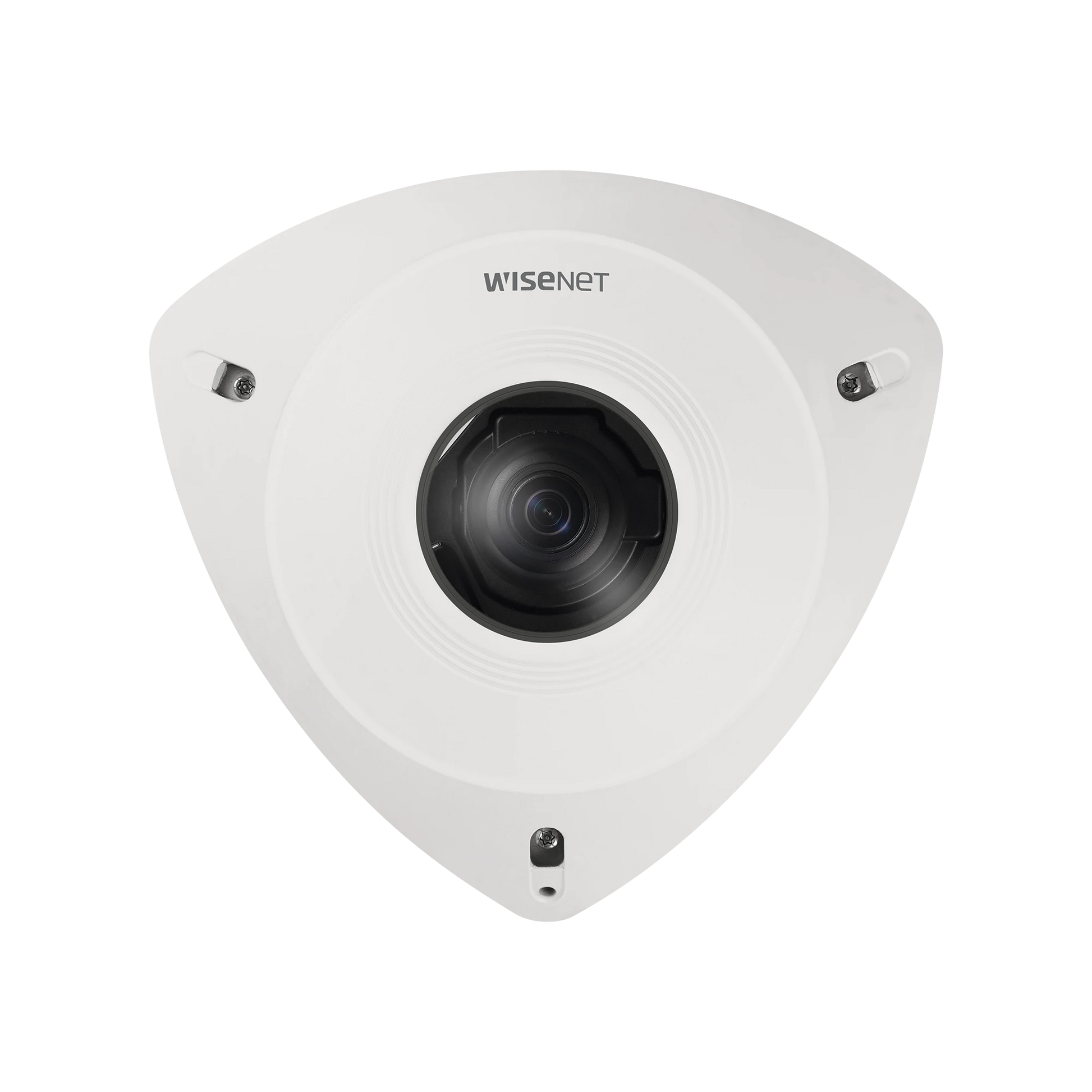 CÁMARA IP ANTIVANDÁLICA 5MP PARA ESQUINA / LENTE 2.3 MM 131° / H.265 & WISESTREAM II / IP66 IP6K9K IK10-Cámaras IP y NVRs-HANWHA VISION-Bsai Seguridad & Controles