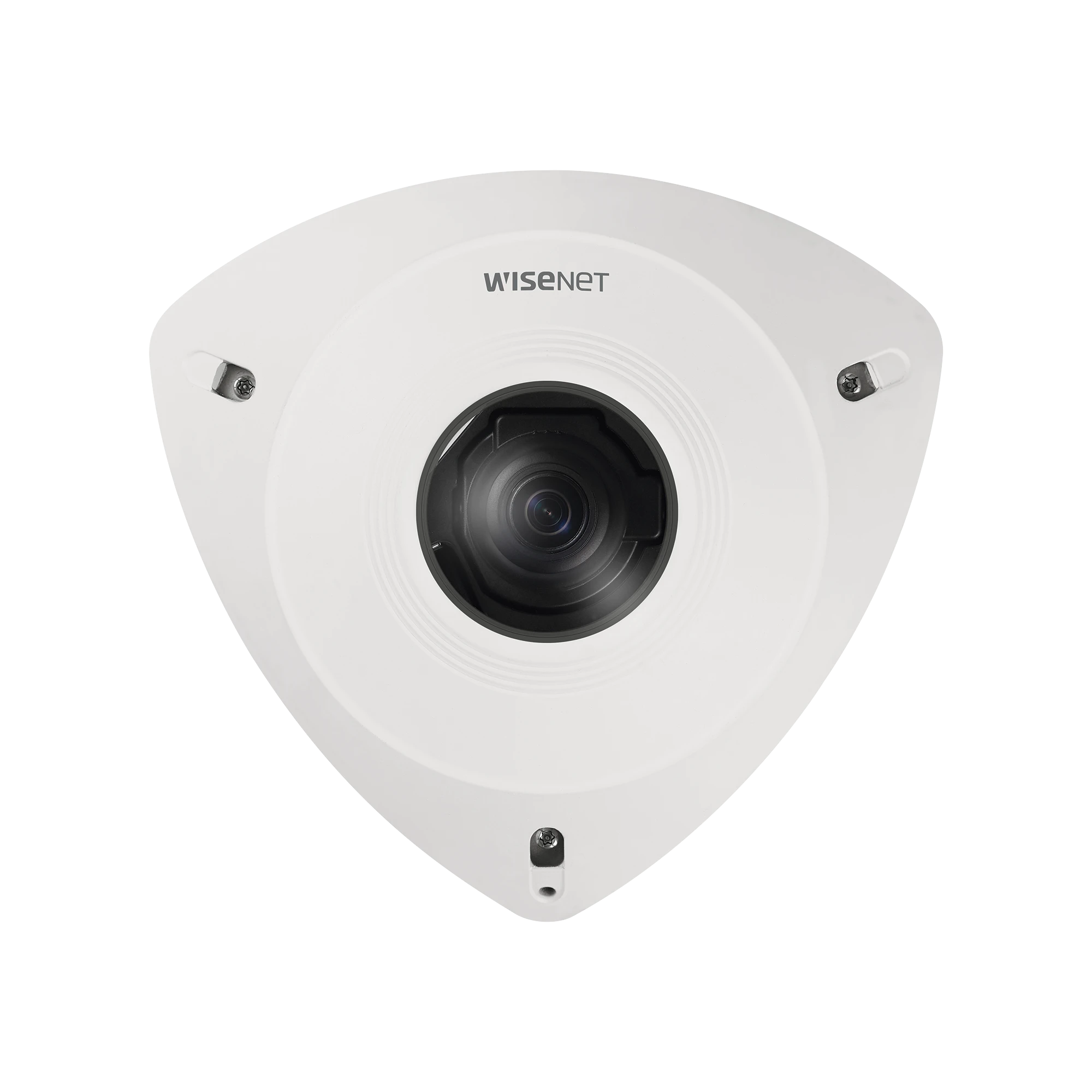 CÁMARA IP ANTIVANDÁLICA 5MP PARA ESQUINA / LENTE 2.3 MM 131° / H.265 & WISESTREAM II / IP66 IP6K9K IK10-Cámaras IP y NVRs-HANWHA VISION-Bsai Seguridad & Controles