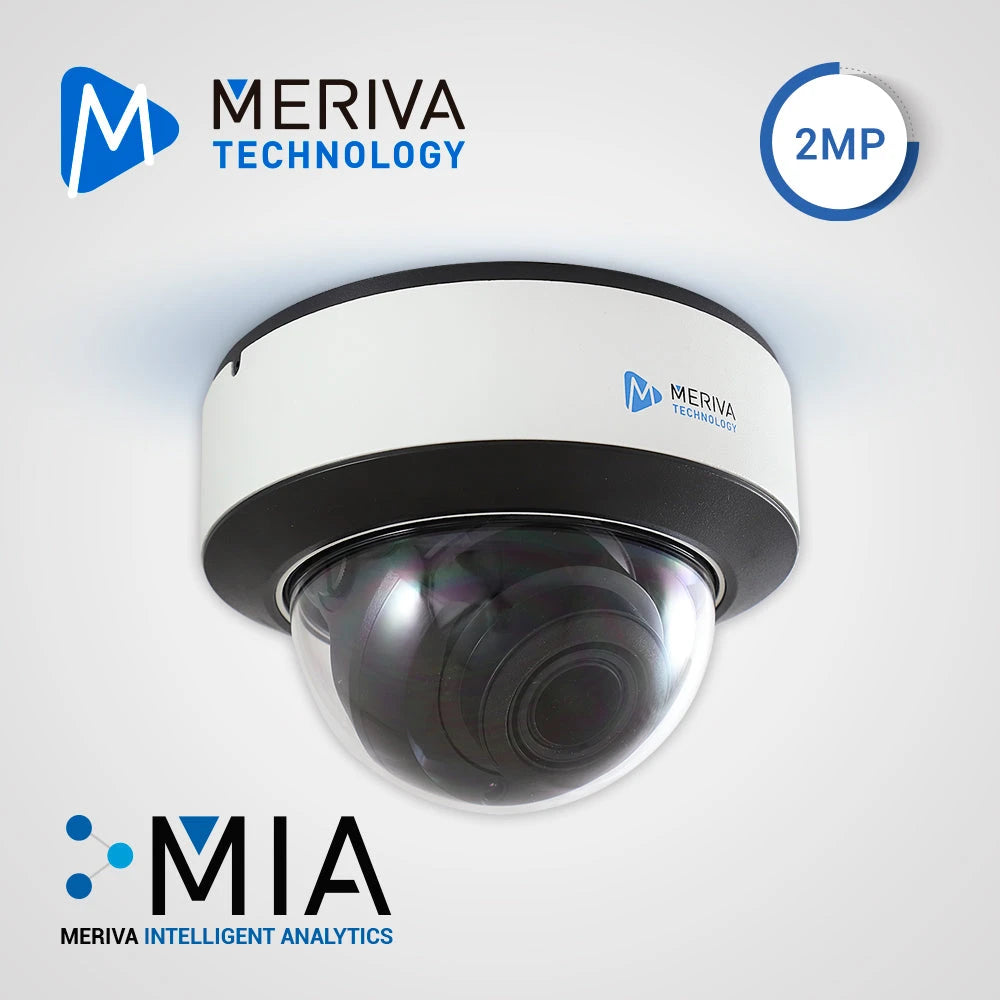 CAMARA IP DOMO MERIVA TECHNOLOGY MVD-EB200ZA / 2 MP / H.265+ / LENTE MOTORIZADO 2.8 - 12MM / 30 - 50M IR / IP67 / IK10 / METALICA / 12 VCD / POE / SOPORTA MICRO SD HASTA 256 GB (NO INCLUIDA) / 1 ENTRADA + 1 SALIDA DE AUDIO / 1 ENTRADA + 1 SALIDA DE AL...-Cámaras IP-MERIVA TECHNOLOGY-MVD-EB200ZA-Bsai Seguridad & Controles