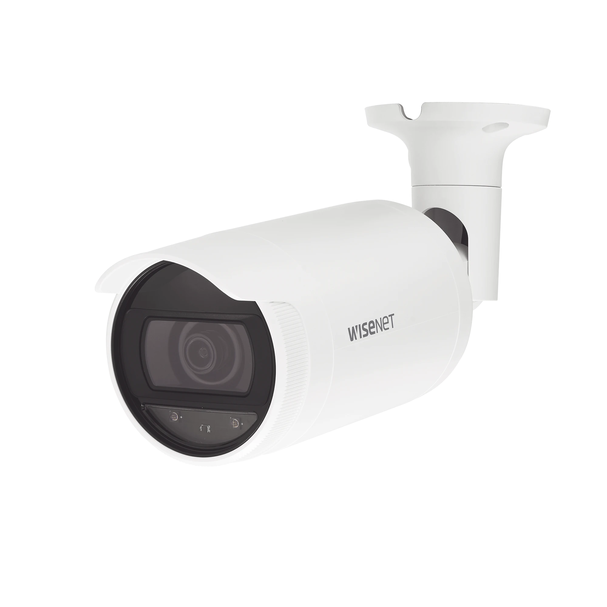 CÁMARA IP TIPO BALA ANTIVANDÁLICA 2 MEGAPÍXEL / LENTE 4MM / IR 30M / WDR 120DB / IP66 / H.265 & WISESTREAM-Cámaras IP y NVRs-HANWHA VISION-Bsai Seguridad & Controles
