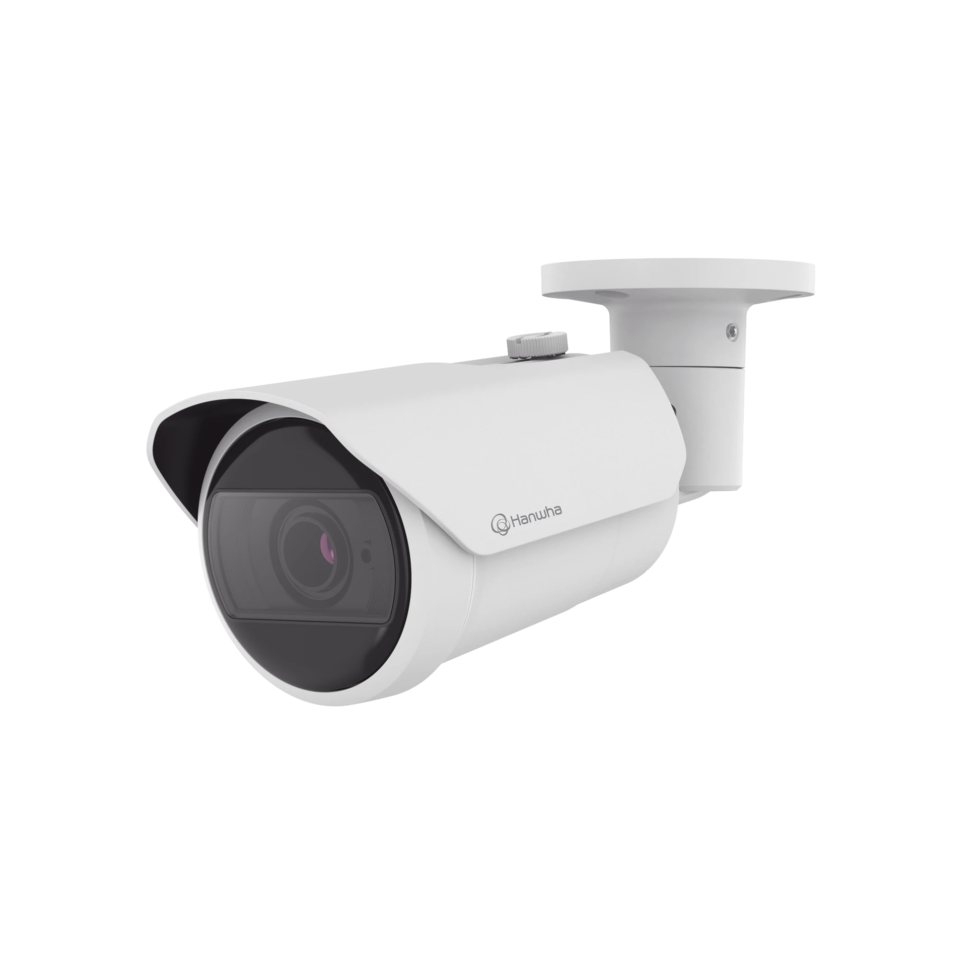 CÁMARA IP TIPO BALA ANTIVANDÁLICA 5 MEGAPÍXEL / LENTE VARIFOCAL 3.2 - 10MM / IR 30M / WDR 120DB / IP66 / H.265 & WISESTREAM / INTELIGENCIA ARTIFICIAL DETECCION DE PERSONAS Y VEHICULOS-Cámaras IP y NVRs-HANWHA VISION-Bsai Seguridad & Controles