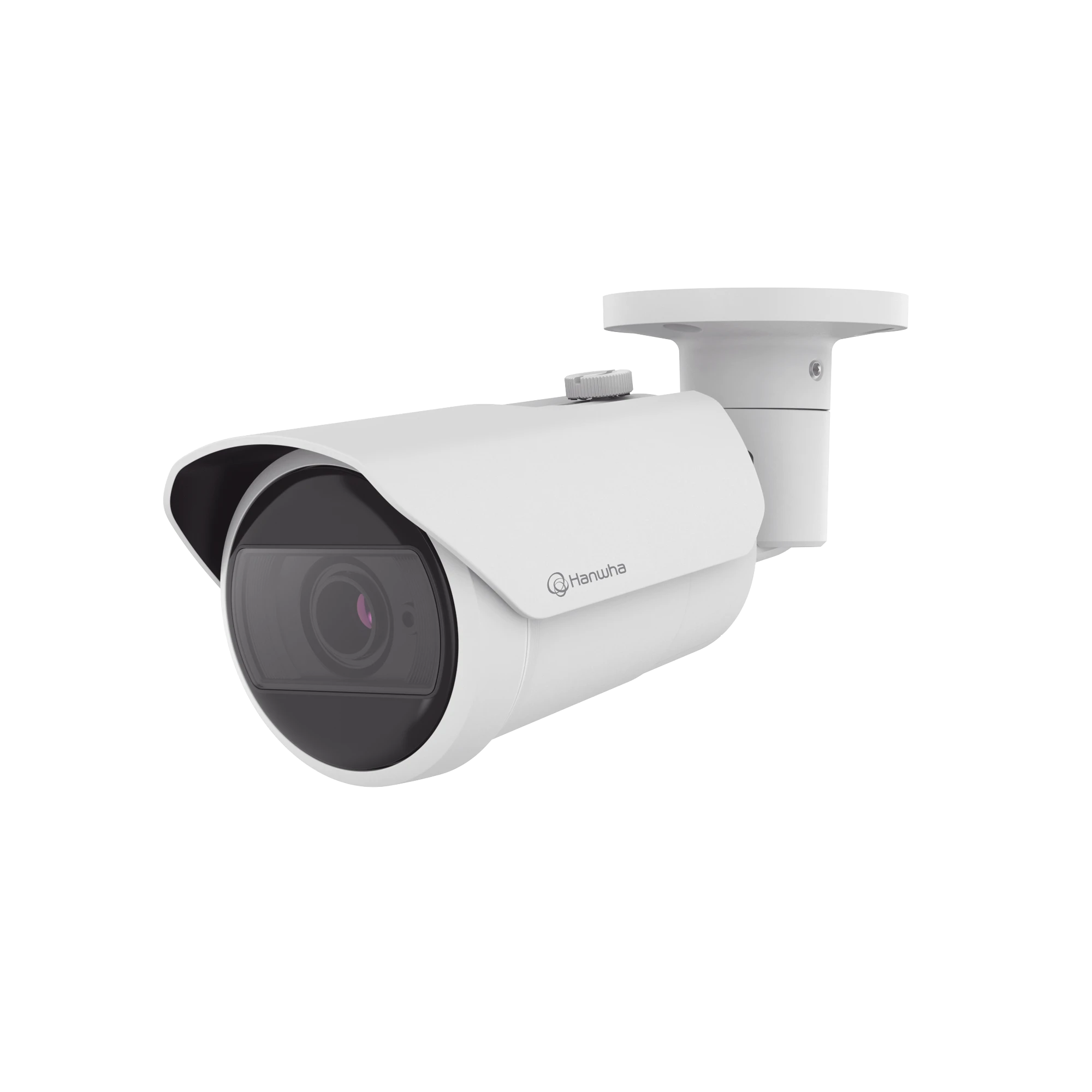 CÁMARA IP TIPO BALA ANTIVANDÁLICA 5 MEGAPÍXEL / LENTE VARIFOCAL 3.2 - 10MM / IR 30M / WDR 120DB / IP66 / H.265 & WISESTREAM / INTELIGENCIA ARTIFICIAL DETECCION DE PERSONAS Y VEHICULOS-Cámaras IP y NVRs-HANWHA VISION-Bsai Seguridad & Controles