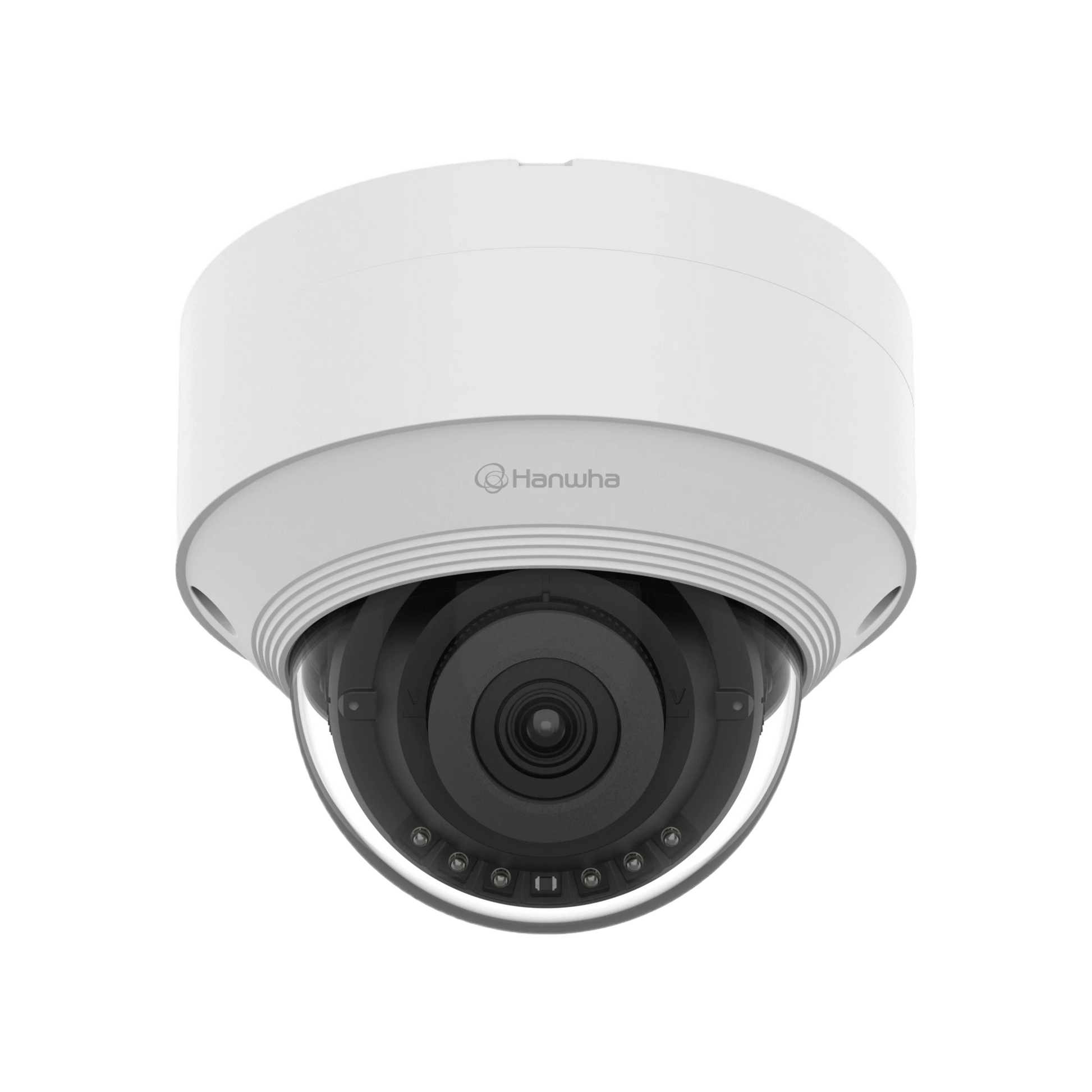 CÁMARA IP TIPO DOMO ANTIVANDÁLICA 5 MEGAPÍXEL / LENTE FIJO 3MM / IR 25M / WDR 120DB / IP66 / H.265 & WISESTREAM / INTELIGENCIA ARTIFICIAL DETECCION DE PERSONAS Y VEHICULOS-Cámaras IP y NVRs-HANWHA VISION-QNV-C8013R-Bsai Seguridad & Controles