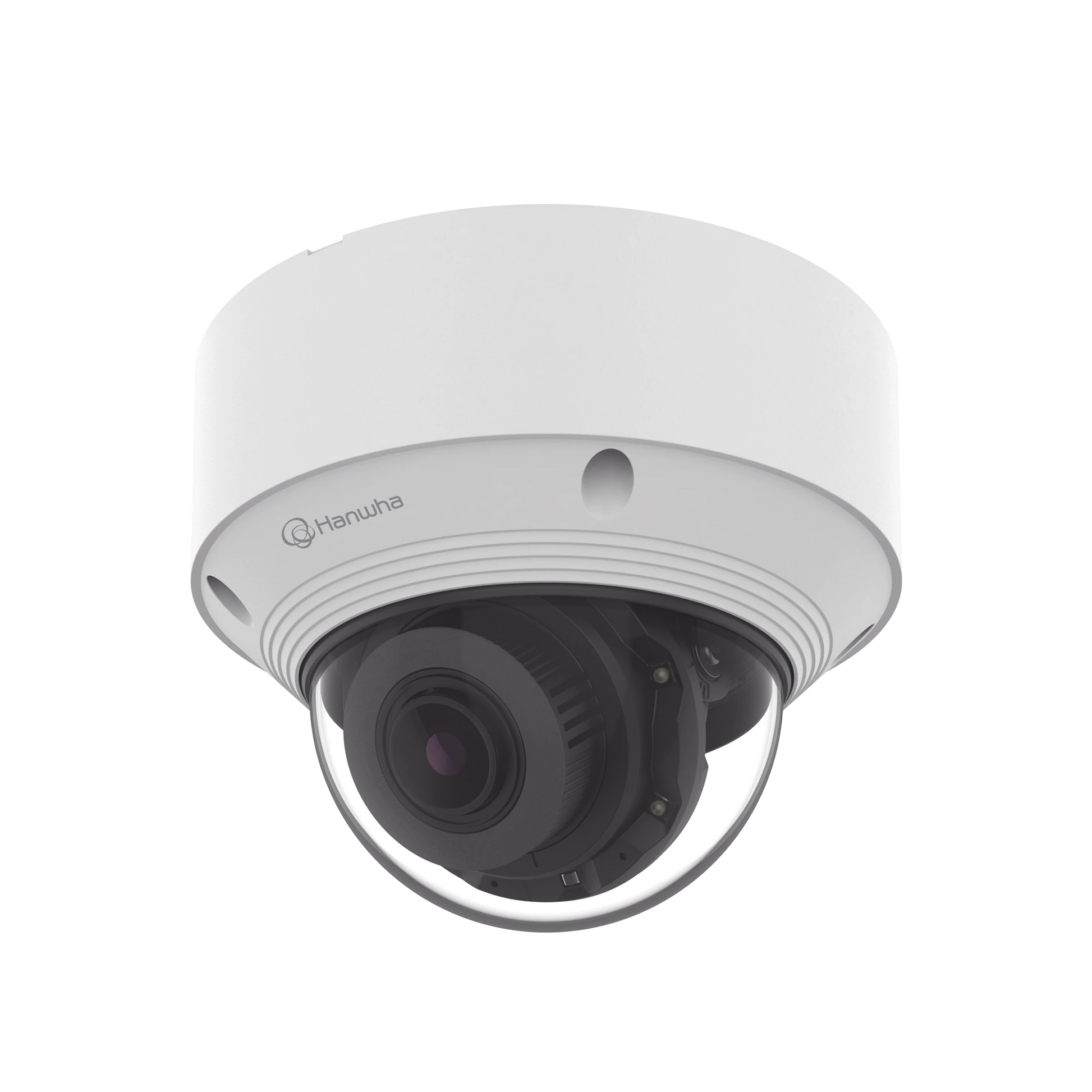CÁMARA IP TIPO DOMO ANTIVANDÁLICA 5 MEGAPÍXEL / LENTE VARIFOCAL 3.2 - 10MM / IR 30M / WDR 120DB / IP66 / H.265 & WISESTREAM / INTELIGENCIA ARTIFICIAL DETECCION DE PERSONAS Y VEHICULOS-Cámaras IP y NVRs-HANWHA VISION-Bsai Seguridad & Controles