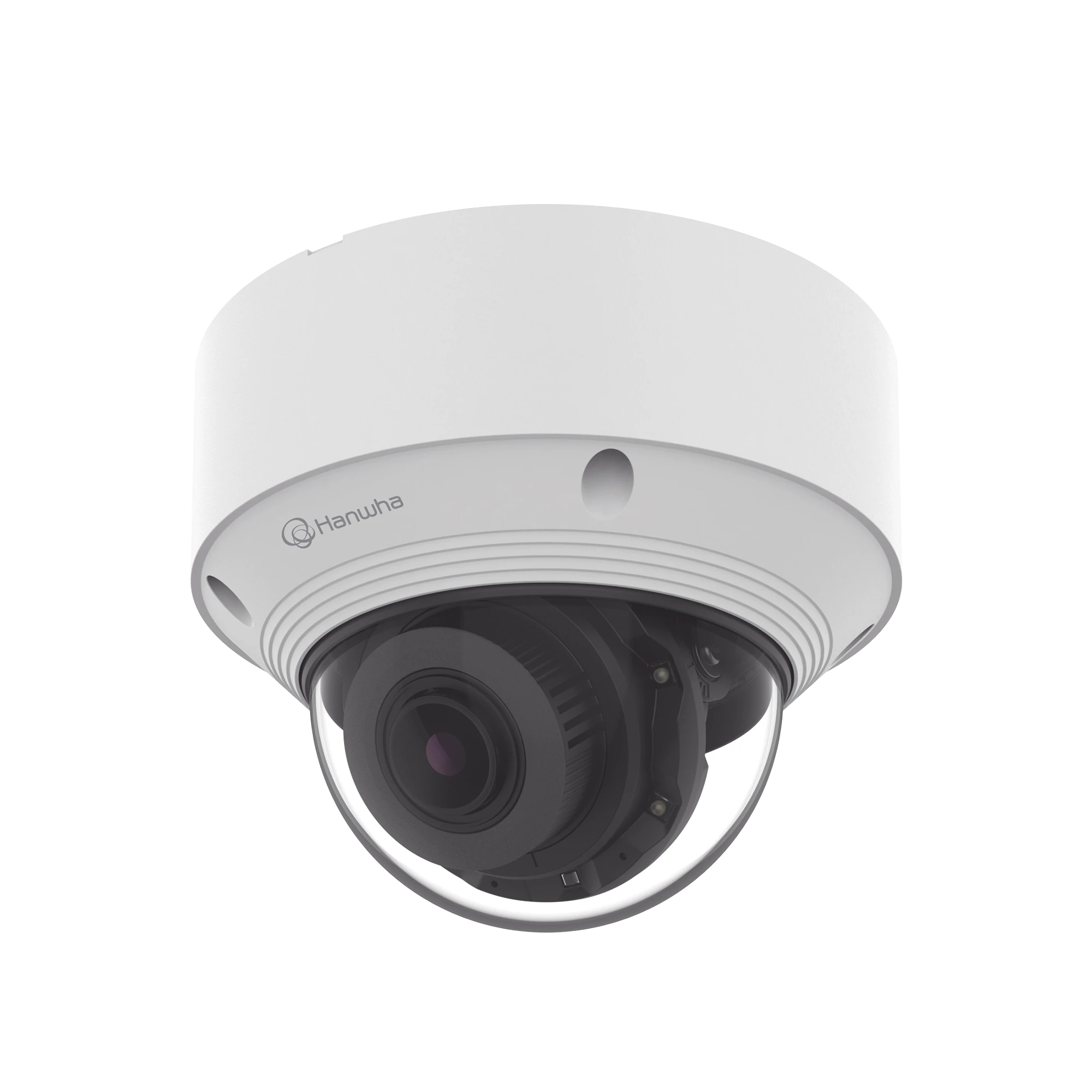 CÁMARA IP TIPO DOMO ANTIVANDÁLICA 5 MEGAPÍXEL / LENTE VARIFOCAL 3.2 - 10MM / IR 30M / WDR 120DB / IP66 / H.265 & WISESTREAM / INTELIGENCIA ARTIFICIAL DETECCION DE PERSONAS Y VEHICULOS-Cámaras IP y NVRs-HANWHA VISION-Bsai Seguridad & Controles