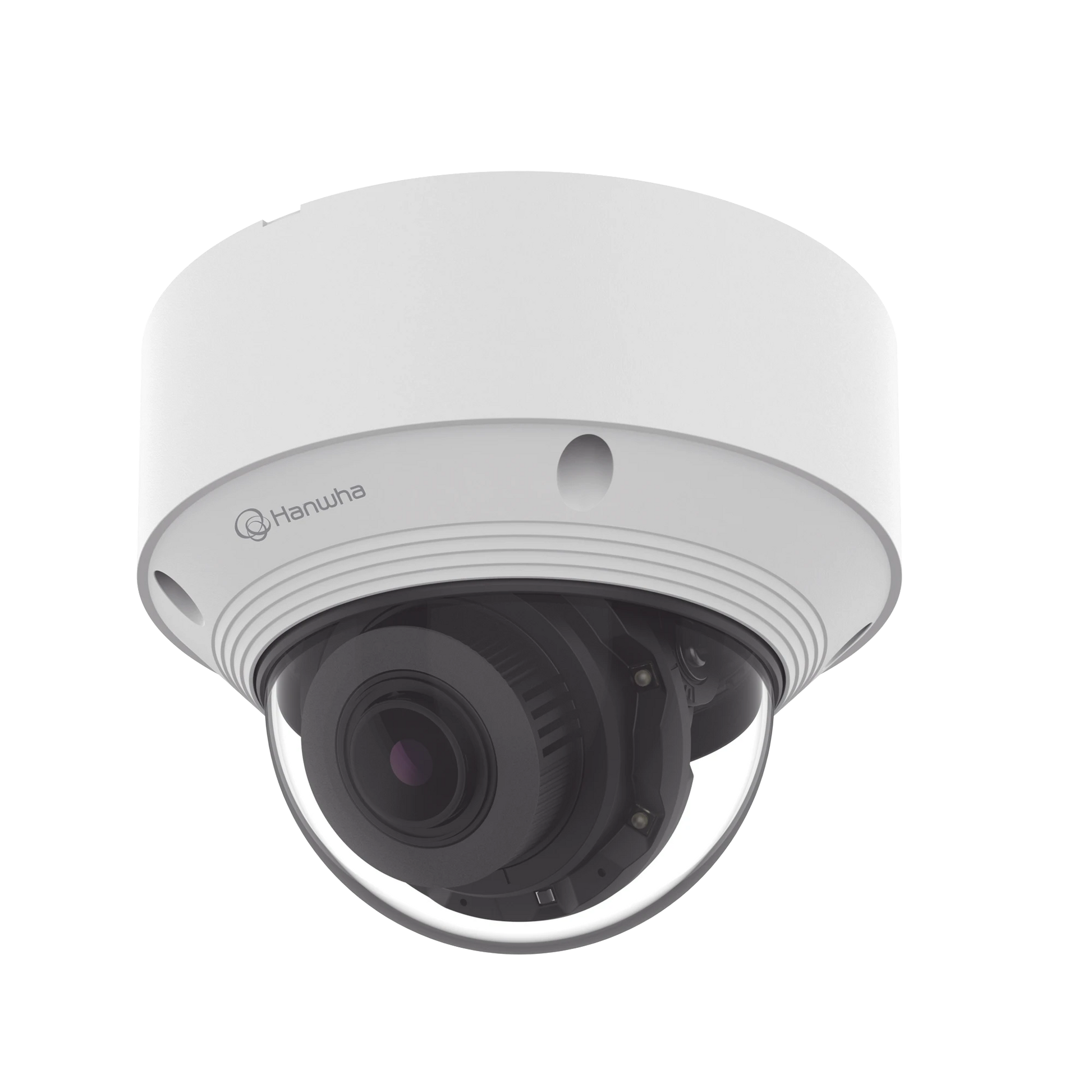CÁMARA IP TIPO DOMO ANTIVANDÁLICA 8 MEGAPÍXEL / LENTE VARIFOCAL 3.2 - 10MM / IR 30M / WDR 120DB / IP66 / H.265 & WISESTREAM / INTELIGENCIA ARTIFICIAL DETECCION DE PERSONAS Y VEHICULOS-Cámaras IP y NVRs-HANWHA VISION-Bsai Seguridad & Controles