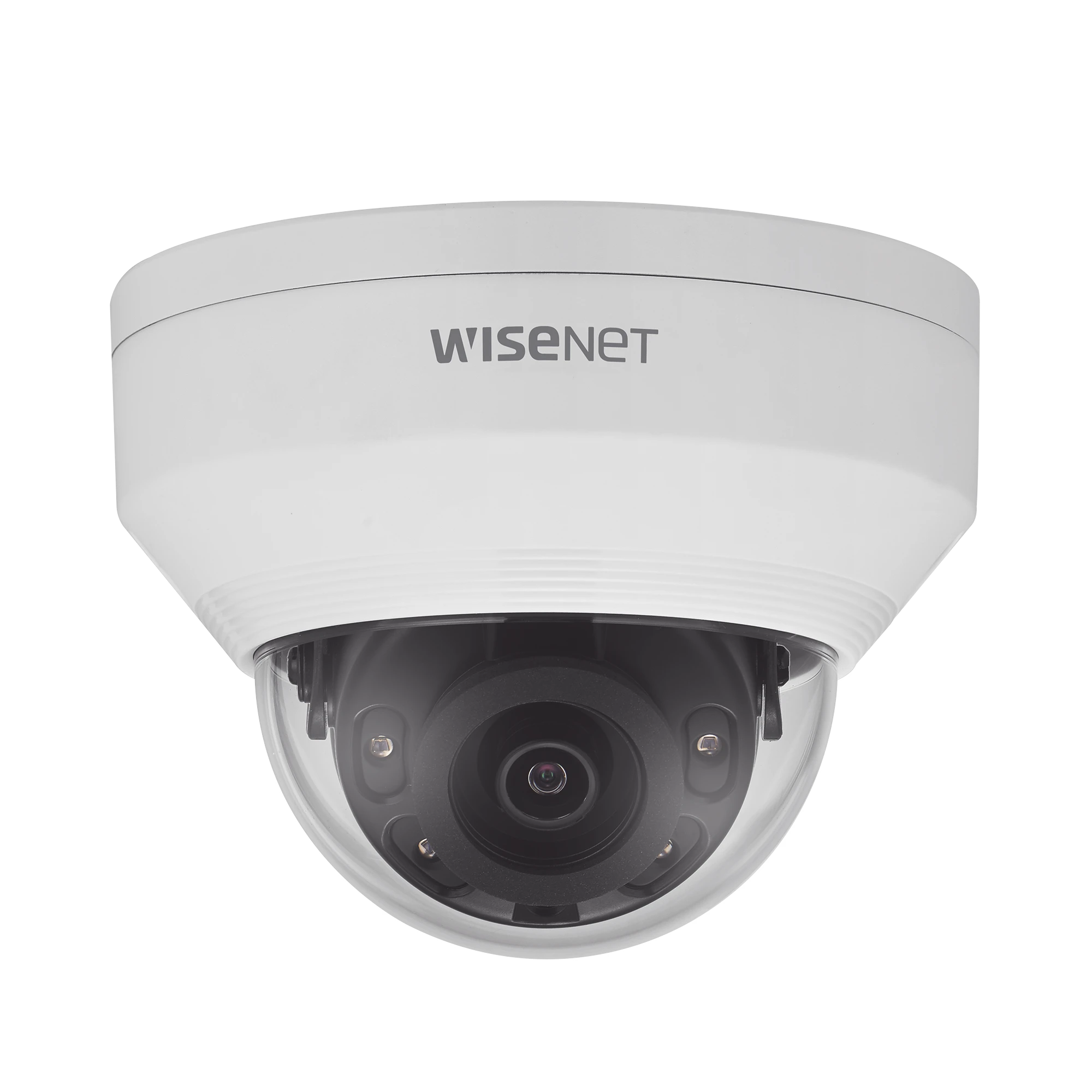 CÁMARA IP TIPO DOMO ANTIVANDÁLICO 2 MEGAPÍXEL / LENTE 2.8MM / IR 30M / WDR 120DB / IP66 / IK10 / H.265 & WISESTREAM-Cámaras IP y NVRs-HANWHA TECHWIN WISENET-Bsai Seguridad & Controles