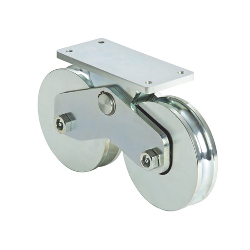 RUEDA DOBLE DE 12 CM / CAPACIDAD PARA PUERTAS DE HASTA 1200 KG / CANAL TIPO U-Acceso Vehicular-COMUNELLO-1151-5621-001-Bsai Seguridad & Controles