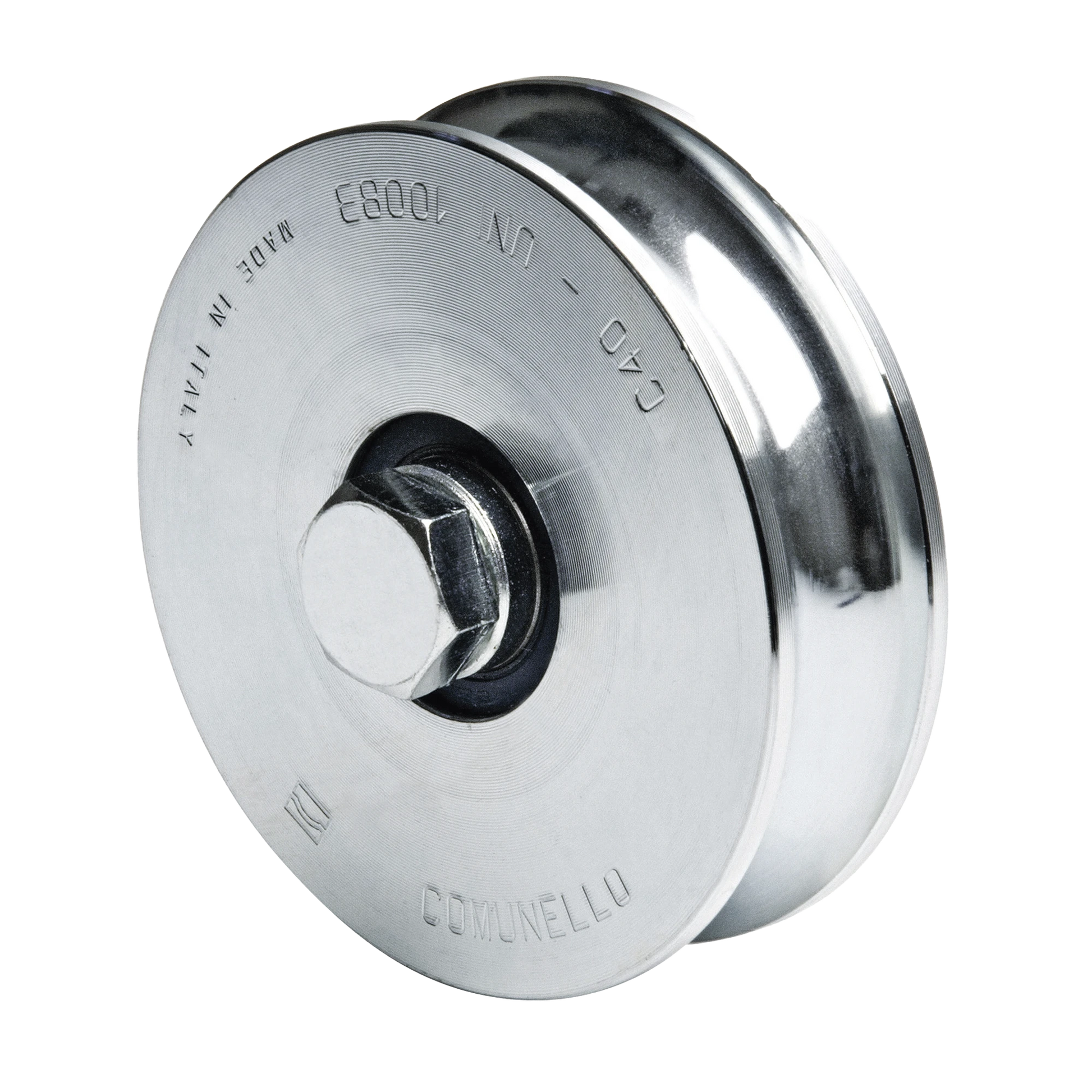 RUEDA DE 14 CM SIN SOPORTE / SOPORTA HASTA 550 KG / CANAL TIPO "U"-Acceso Vehicular-COMUNELLO-Bsai Seguridad & Controles