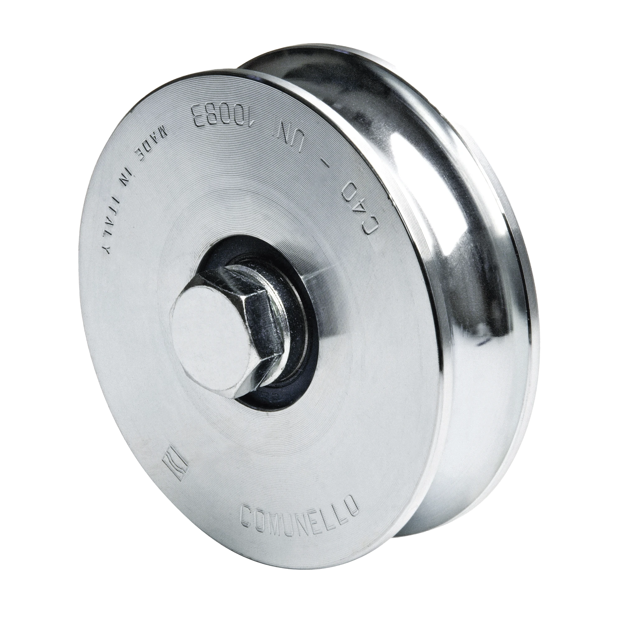 RUEDA DE 16 CM SIN SOPORTE / SOPORTA HASTA 575 KG / CANAL TIPO "U"-Acceso Vehicular-COMUNELLO-Bsai Seguridad & Controles