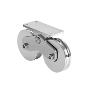 RUEDA DOBLE DE 12 CM / CAPACIDAD PARA PUERTAS DE HASTA 1200 KG / CANAL TIPO "U"-Acceso Vehicular-COMUNELLO-Bsai Seguridad & Controles