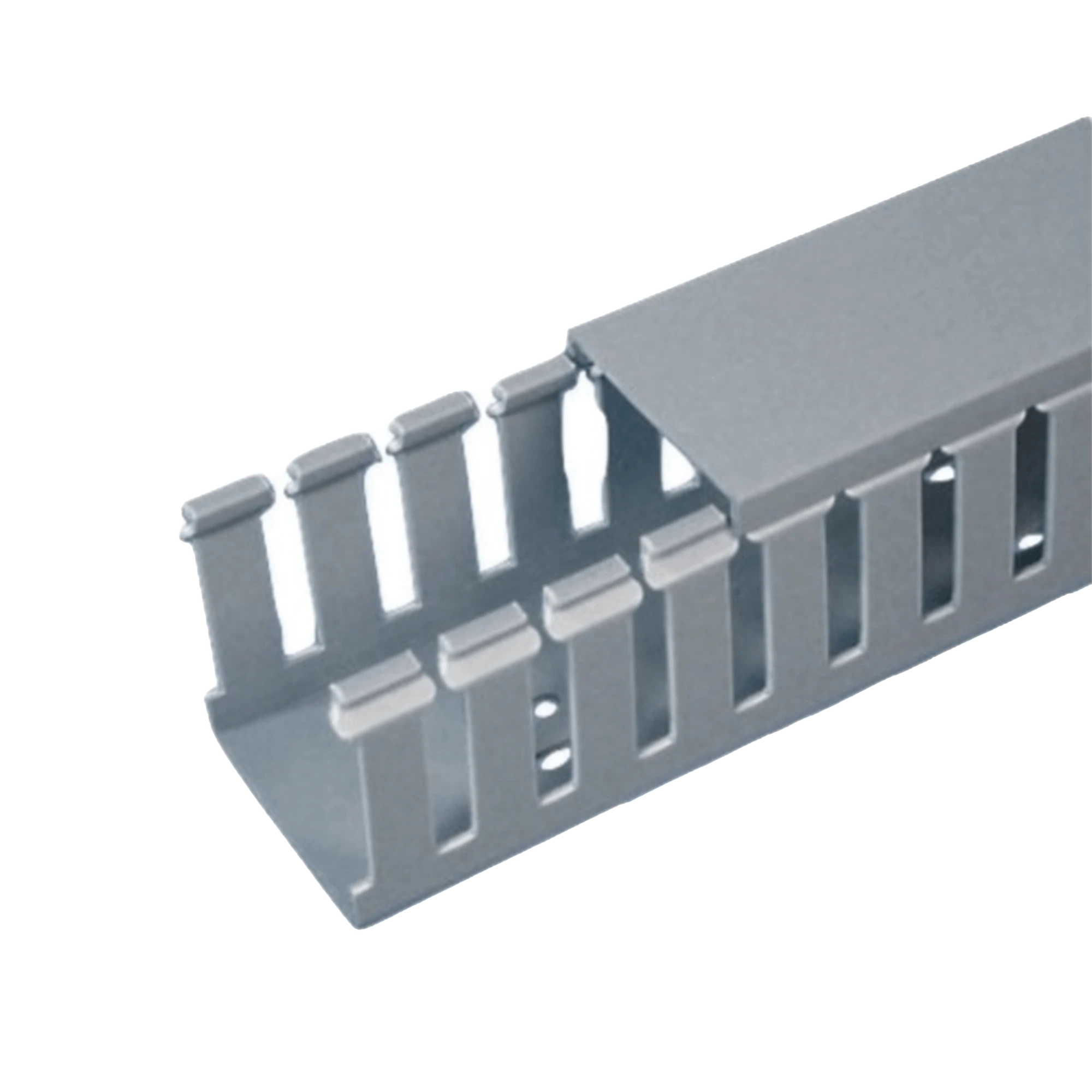 CANALETA RANURADA DE PVC CON TAPA, TIPO F, 44.5 MM DE ANCHO, 79.2 MM DE ALTO Y 2 M DE LARGO, COLOR GRIS-Canalización-PANDUIT-FC1.5X3LG2-Bsai Seguridad & Controles