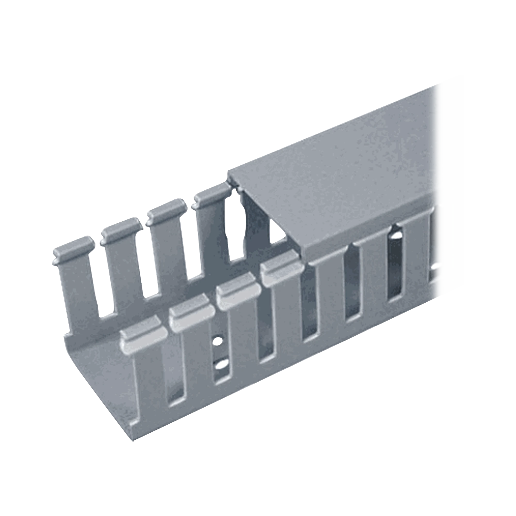 CANALETA RANURADA DE PVC CON TAPA, TIPO F, 57.2 MM DE ANCHO, 53.8 MM DE ALTO Y 2 M DE LARGO, COLOR GRIS-Ferreteria-PANDUIT-Bsai Seguridad & Controles