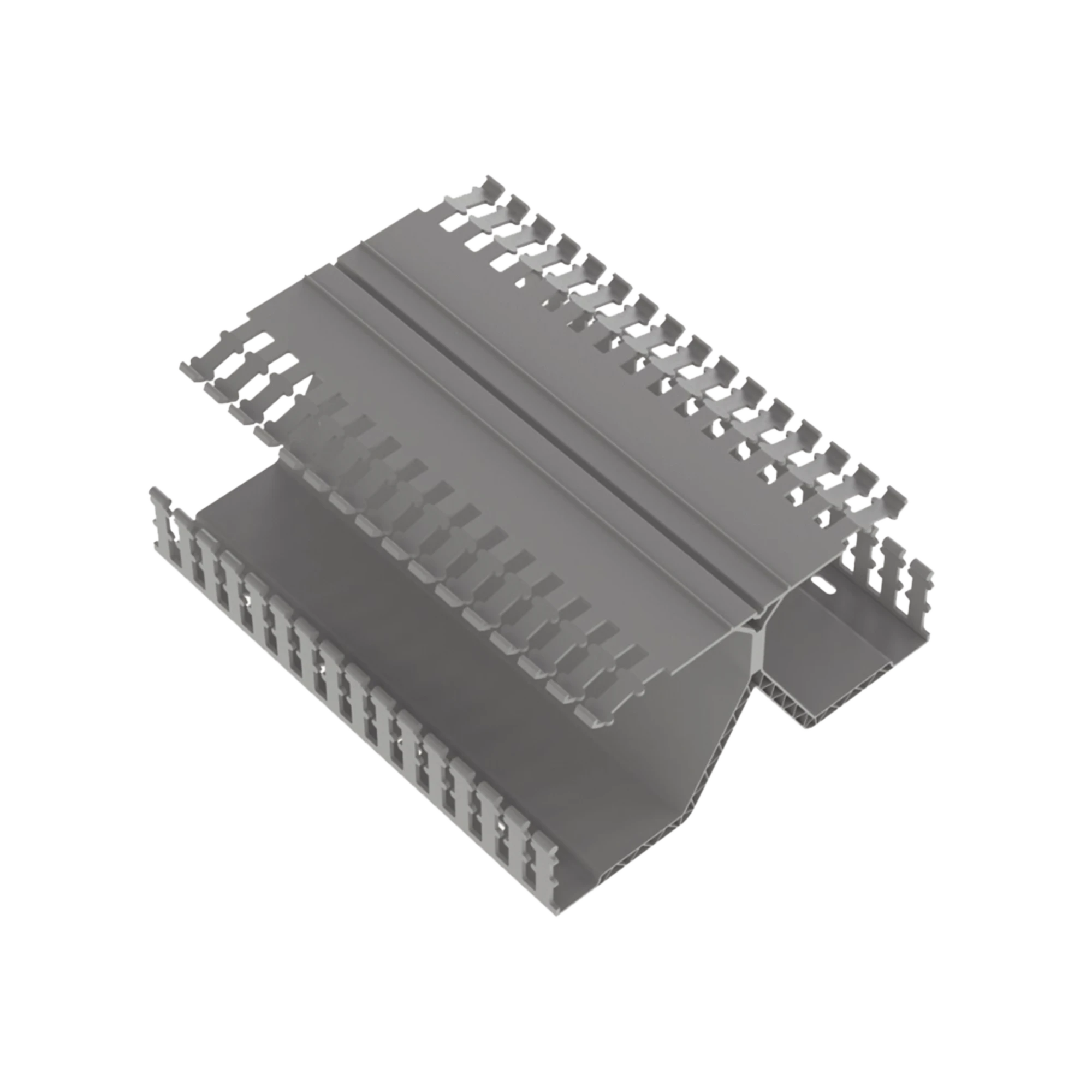 CANALETA RANURADA PANELMAX DE PVC, MONTAJE EN RIEL DIN ESTÁNDAR DE 35 MM, 4.12 IN DE ANCHO X 8.23 IN DE ALTO Y 1.83 M DE LARGO, COLOR GRIS-Canaletas-PANDUIT-Bsai Seguridad & Controles