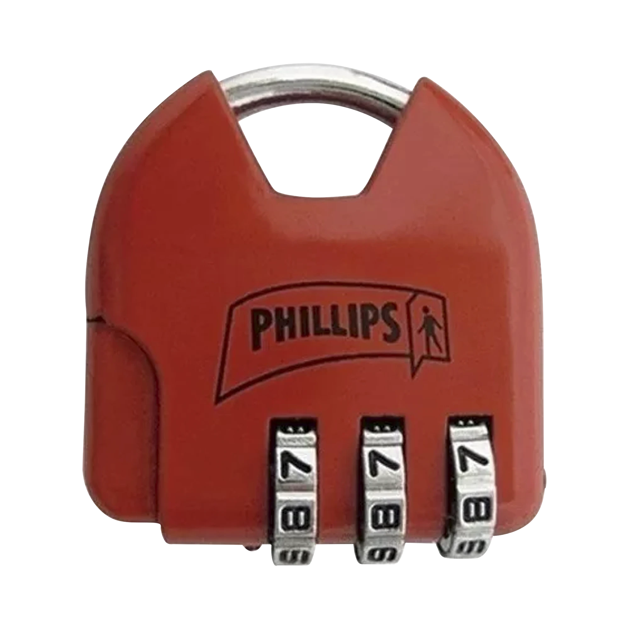 CANDADO DE COMBINACIÓN AJUSTABLE / NO REQUIERE LLAVE / COLOR ROJO.-Cerraduras-PHILLIPS-ASSA ABLOY-Bsai Seguridad & Controles