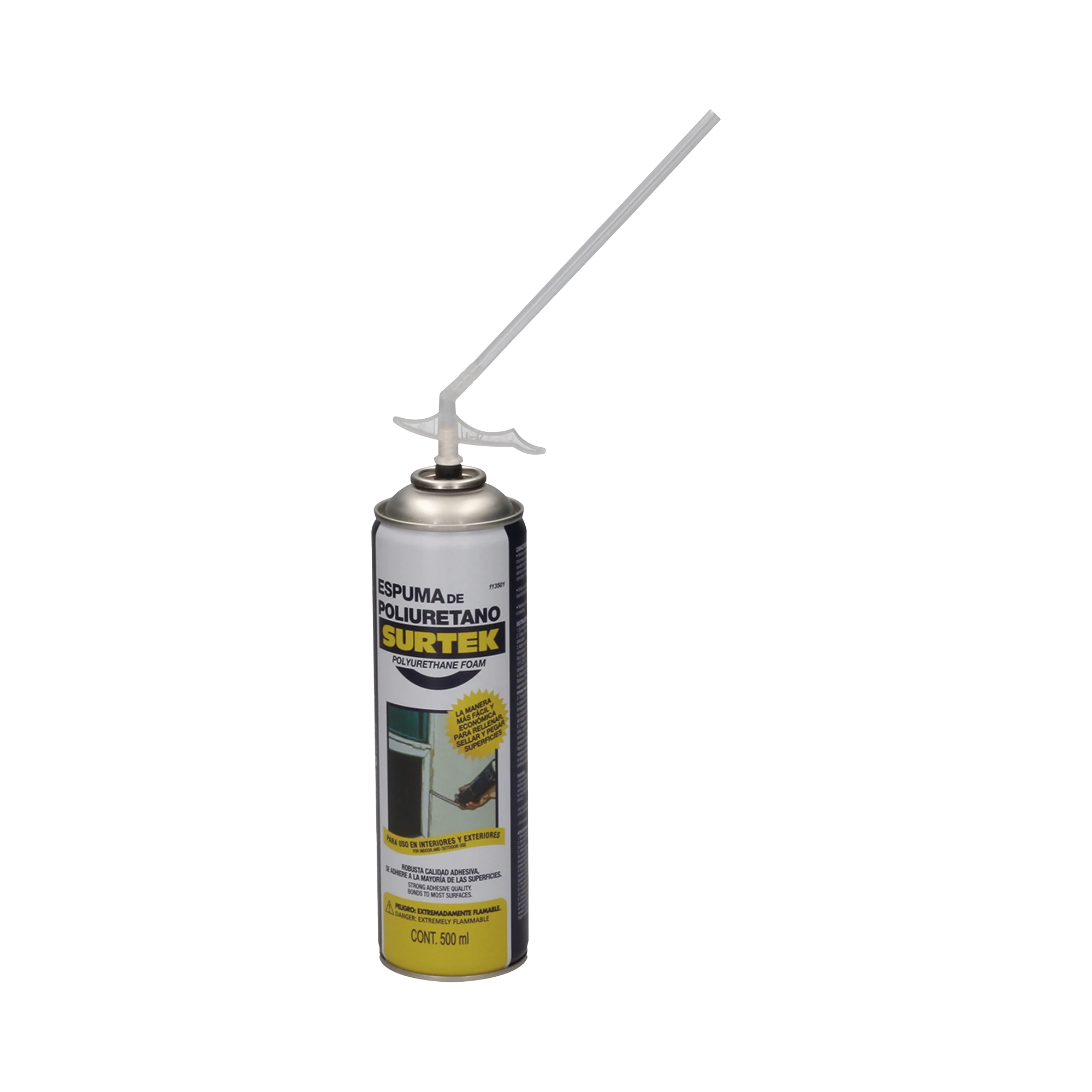 ESPUMA DE POLIURETANO / CAPACIDAD 500 ML.-Herramientas-SURTEK-Bsai Seguridad & Controles