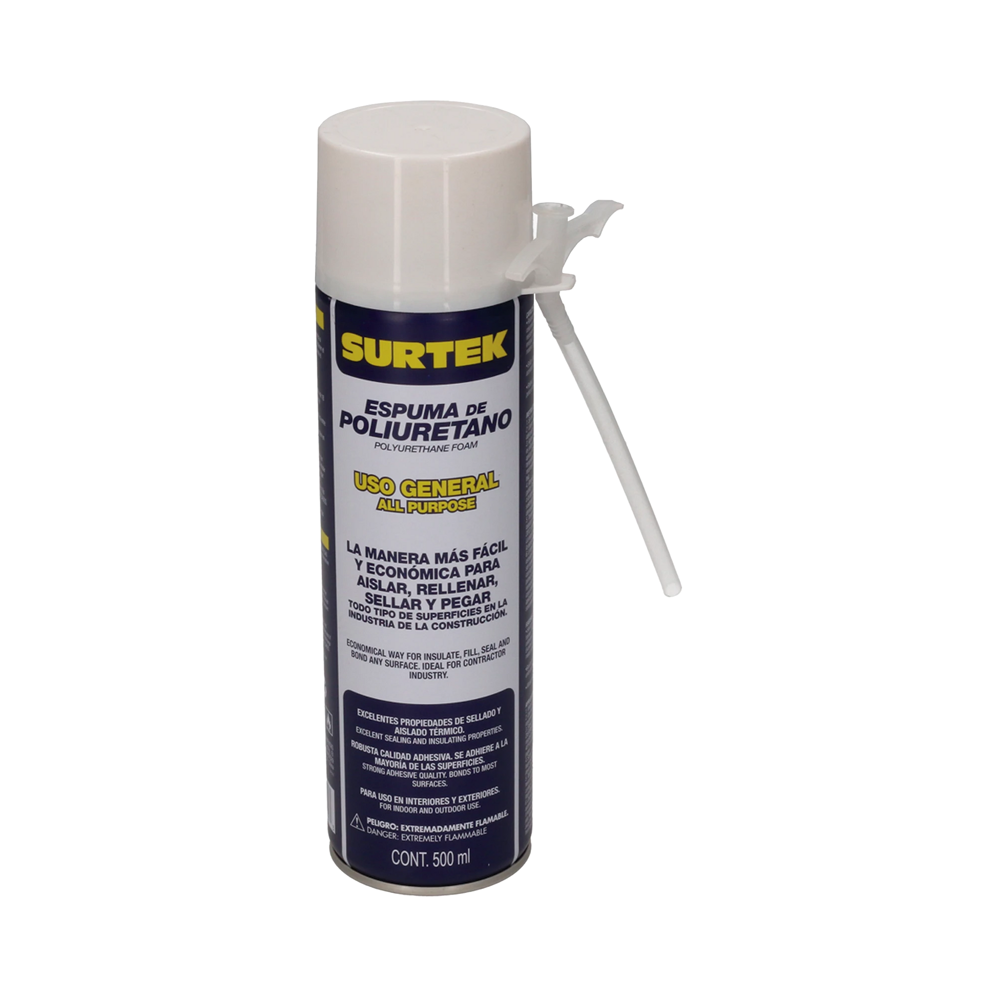 ESPUMA DE POLIURETANO / CAPACIDAD 500 ML.-Ferreteria-SURTEK-Bsai Seguridad & Controles
