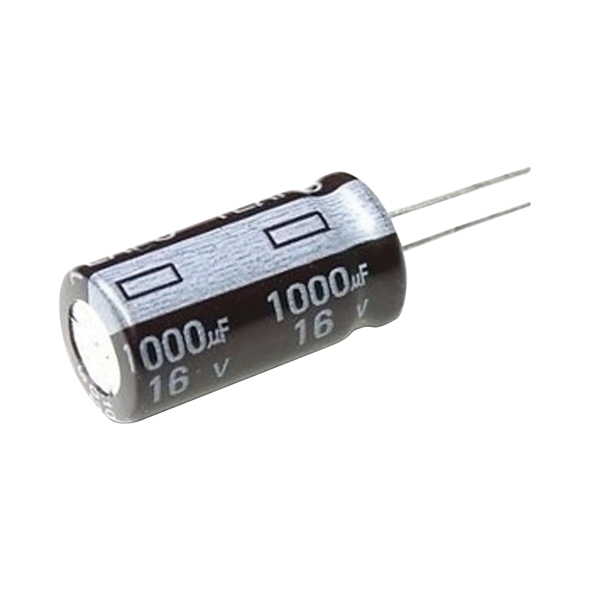 CAPACITOR ELECTROLÍTICO DE ALUMINIO, 1000 ΜFD, 16 VCD, 10 X 15 MM.-Refacciones-SYSCOM-Bsai Seguridad & Controles