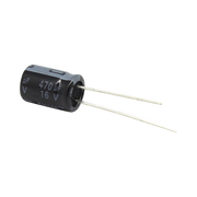 CAPACITOR ELECTROLÍTICO DE ALUMINIO, 470 ΜFD, 16 VCD, 8 X 11 MM, 105 °C.-Refacciones-SYSCOM-Bsai Seguridad & Controles