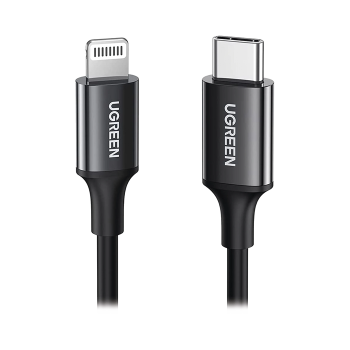 CABLE USB C A LIGHTNING / MFI CERTIFICADO / 1 METRO / CABLE LIGHTNING DE CARGA RÁPIDA / COMPATIBLE CON IPHONE 14 PLUS/14 PRO/13/13 PRO/12/12PRO/11, IPAD PRO/AIR, IPOD, AIRPODS / DURADERO Y FLEXIBLE / CARGA RÁPIDA 60W MÁX.-Accesorios Generales-UGREEN-60751-Bsai Seguridad & Controles