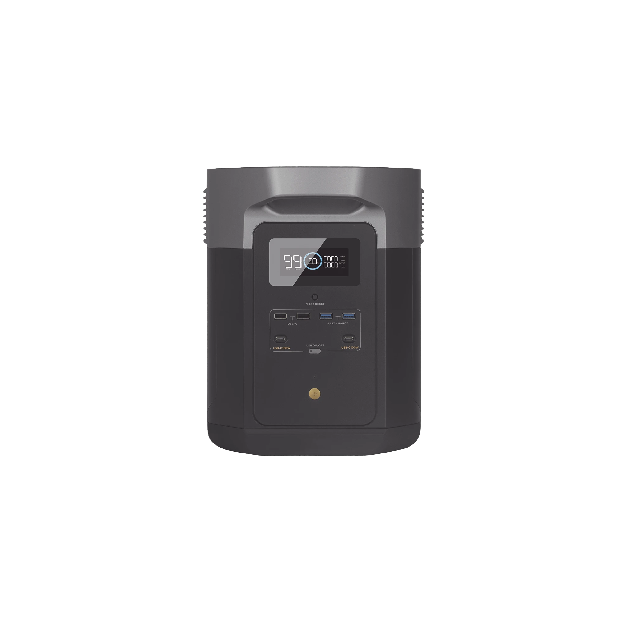 ECOFLOW DELTA 2 MAX | ESTACIÓN DE ENERGÍA PORTÁTIL 2400W / 6 AC 1800 W (MAX. 3400W) / 2 USB-C 100W / CAPACIDAD PARA AUMENTAR RESPALDO / CARGADOR DE COCHE 10A A 12.6V / CONECTIVIDAD WIFI Y BLUETOOTH (APP) / CARGA SOLAR 1000W MAX.-Respaldo de Energía-ECOFLOW-Bsai Seguridad & Controles