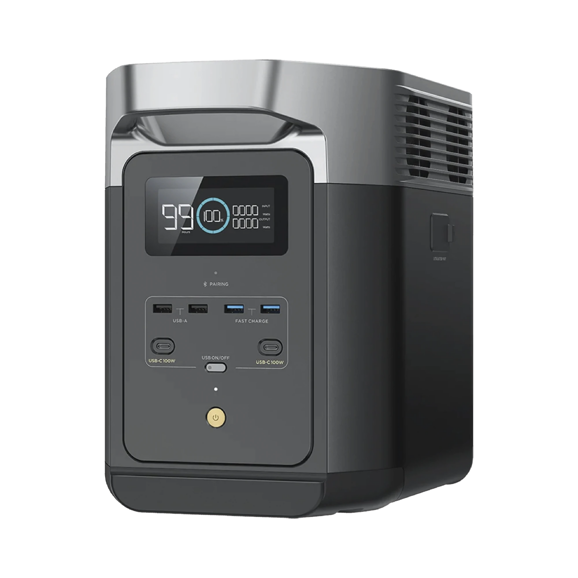 ECOFLOW DELTA 2 | ESTACIÓN DE ENERGÍA PORTÁTIL 1800W / 6 AC 1800 W (MAX. 2200W) / 2 USB-C 100W / CAPACIDAD PARA AUMENTAR RESPALDO / CARGADOR DE COCHE 10A A 12.6V / CONECTIVIDAD WIFI Y BLUETOOTH (APP) / CARGA SOLAR 500W MAX.-Respaldo de Energía-ECOFLOW-Bsai Seguridad & Controles