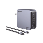 CARGADOR DE 160W SERIE NEXODE PRO | 4 PUERTOS DE CARGA RÁPIDA | 3 USB-C | 1 USB-A | TECNOLOGÍA GANINFINITY | PD3.1 DE 140W / QC4.0 | TECNOLOGÍA DE PROTECCIÓN TÉRMICA | OPTIMIZA LA CARGA | CAJA DE ALUMINIO | INCLUYE CABLE-Accesorios Generales-UGREEN-Bsai Seguridad & Controles