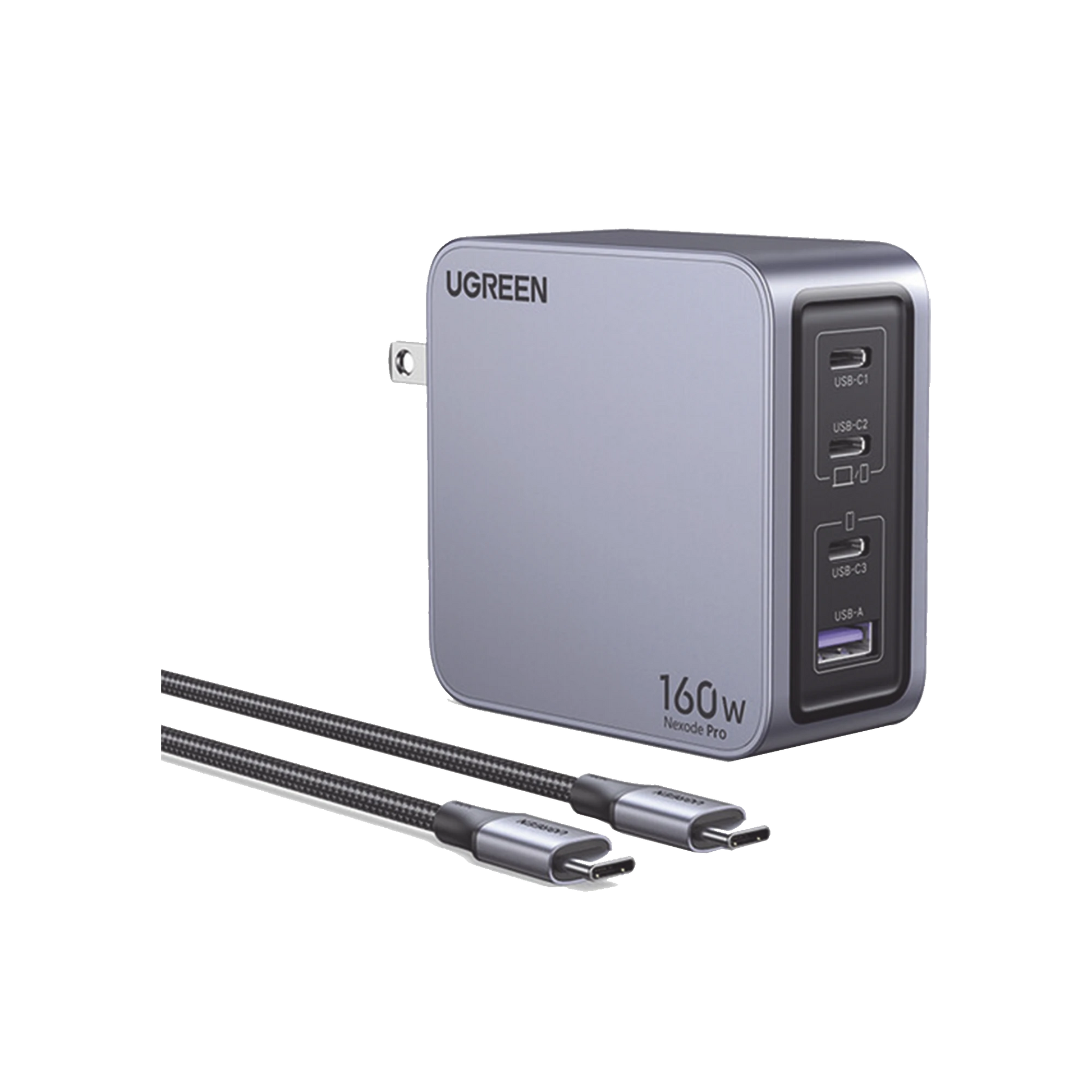 CARGADOR DE 160W SERIE NEXODE PRO | 4 PUERTOS DE CARGA RÁPIDA | 3 USB-C | 1 USB-A | TECNOLOGÍA GANINFINITY | PD3.1 DE 140W / QC4.0 | TECNOLOGÍA DE PROTECCIÓN TÉRMICA | OPTIMIZA LA CARGA | CAJA DE ALUMINIO | INCLUYE CABLE-Accesorios Generales-UGREEN-Bsai Seguridad & Controles