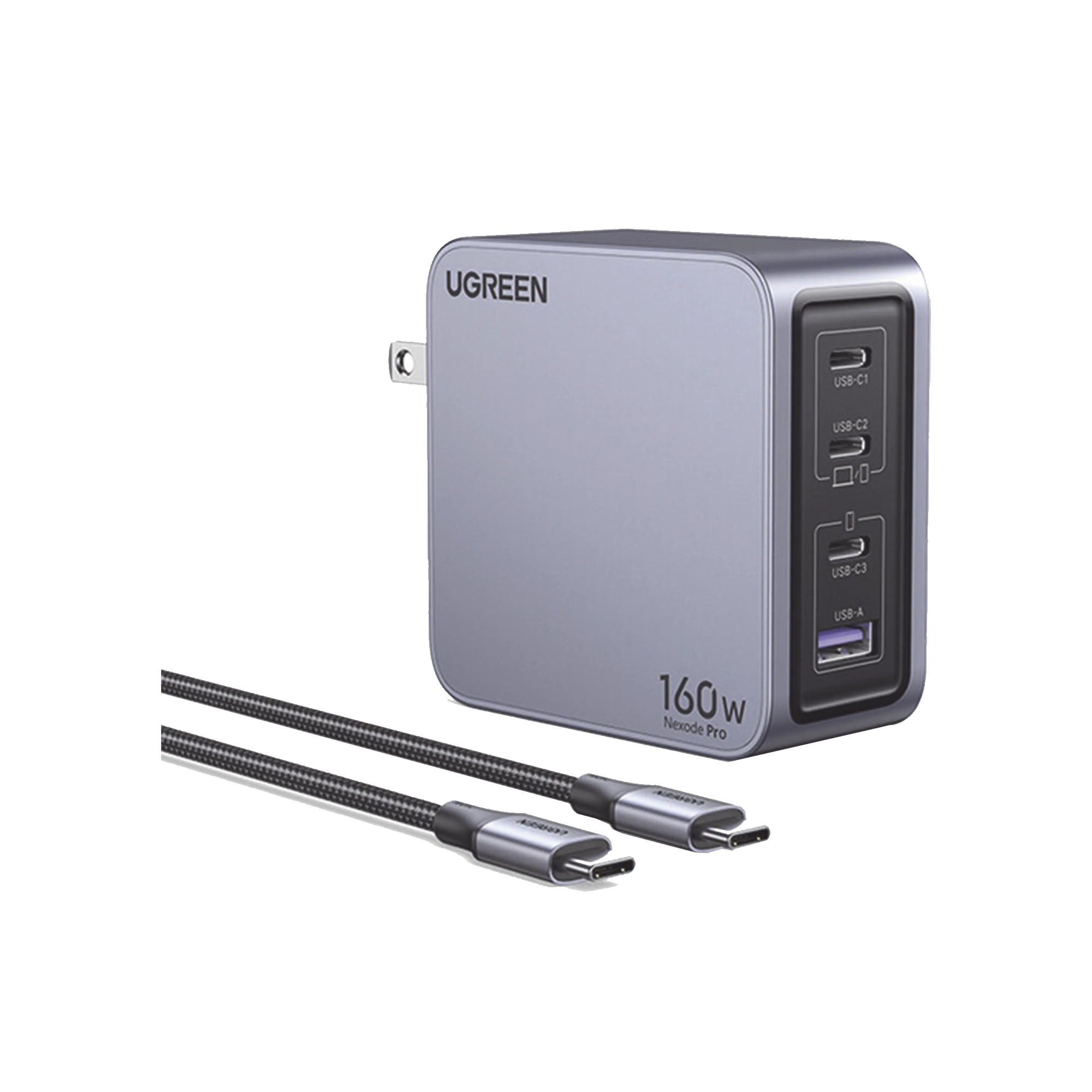 CARGADOR DE 160W SERIE NEXODE PRO | 4 PUERTOS DE CARGA RÁPIDA | 3 USB-C | 1 USB-A | TECNOLOGÍA GANINFINITY | PD3.1 DE 140W / QC4.0 | TECNOLOGÍA DE PROTECCIÓN TÉRMICA | OPTIMIZA LA CARGA | CAJA DE ALUMINIO | INCLUYE CABLE-Accesorios Generales-UGREEN-Bsai Seguridad & Controles