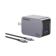 CARGADOR DE 65W SERIE NEXODE PRO| 3 PUERTOS DE CARGA RÁPIDA | 2 USB-C | 1 USB-A | TECNOLOGÍA GANINFINITY | PD3.1 DE 65W / QC4.0 | TECNOLOGÍA DE PROTECCIÓN TÉRMICA | OPTIMIZA LA CARGA | CAJA DE ALUMINIO | INCLUYE CABLE US-Accesorios Generales-UGREEN-Bsai Seguridad & Controles