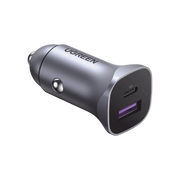 CARGADOR DE AUTO 30W | 2 PUERTOS USB-A Y USB-C | CARGA RÁPIDA | COMPATIBLE CON VEHÍCULOS DE 12 Y 24 VCD | PD3.0, QC4.0, SCP, PPS | INDICADOR LED | DISEÑO COMPACTO | CHIP INTELIGENTE | CAJA DE ALUMINIO.-Conectividad y Cables-UGREEN-Bsai Seguridad & Controles
