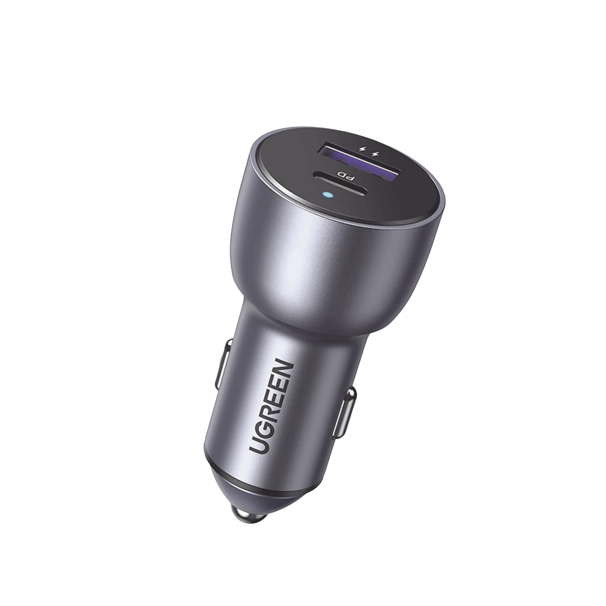CARGADOR DE AUTO 42.5W | PUERTO USB-A Y USB-C | CARGA RÁPIDA | COMPATIBLE CON VEHÍCULOS DE 12 Y 24 VCD | PD3.0 + QC3.0 | CHIP INTELIGENTE | DISEÑO COMPACTO MAYOR EFICIENCIA ENERGÉTICA | CAJA DE ALUMINIO.-Conectividad y Cables-UGREEN-Bsai Seguridad & Controles