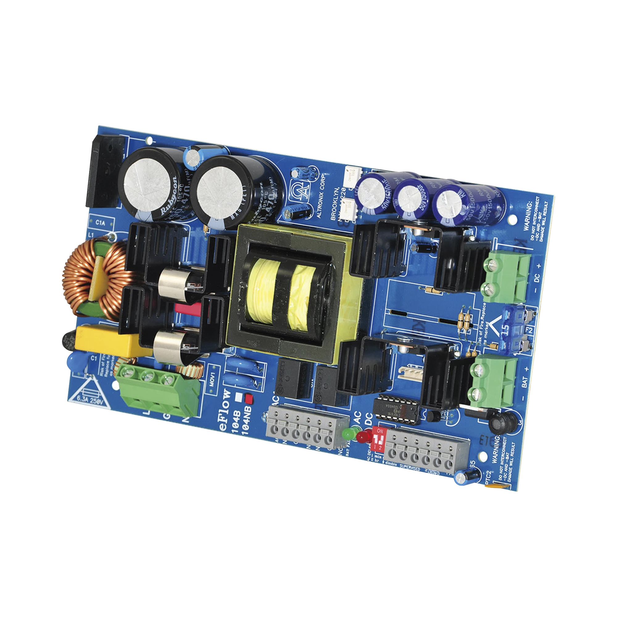 CARGADOR DE FUENTE DE ALIMENTACIÓN, SALIDA ÚNICA, 24 VCC A 10 A, SALIDA AUXILIAR, FAI, LISTO PARA LINQ2, 115 V CA, PLACA-Fuentes de Alimentación-ALTRONIX-Bsai Seguridad & Controles