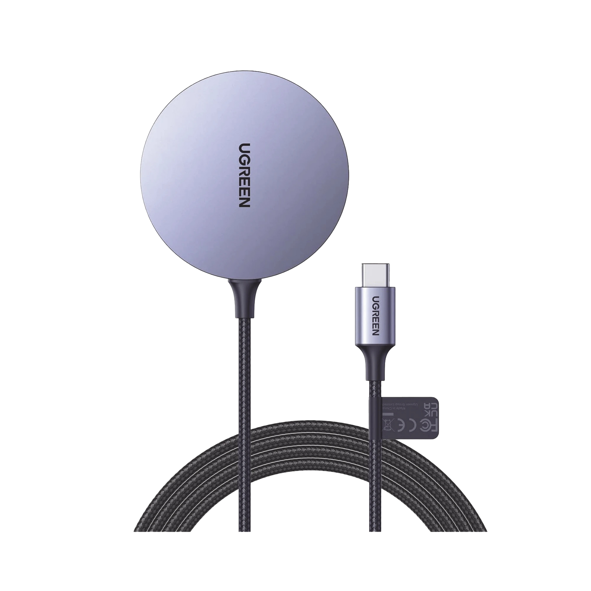 CARGADOR INALÁMBRICO MAGNÉTICO | 15W | TECNOLOGÍA MAGSAFE | QI | CERTIFICADO MFM | MODULO DE CARGA ORIGINAL | CARGA RÁPIDA | FUERTE ABSORCIÓN MAGNÉTICA | CABLE DE NYLON TRENZADO | 1.5 METROS | MULTI PROTECCI&OACUT-Accesorios Generales-UGREEN-Bsai Seguridad & Controles