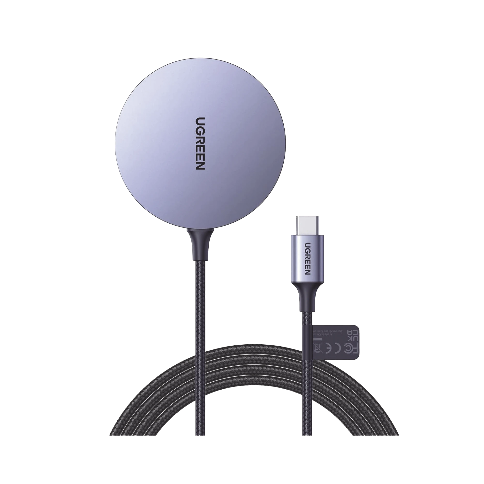 CARGADOR INALÁMBRICO MAGNÉTICO | 15W | TECNOLOGÍA MAGSAFE | QI | CERTIFICADO MFM | MODULO DE CARGA ORIGINAL | CARGA RÁPIDA | FUERTE ABSORCIÓN MAGNÉTICA | CABLE DE NYLON TRENZADO | 1.5 METROS | MULTI PROTECCI&OACUT-Accesorios Generales-UGREEN-Bsai Seguridad & Controles