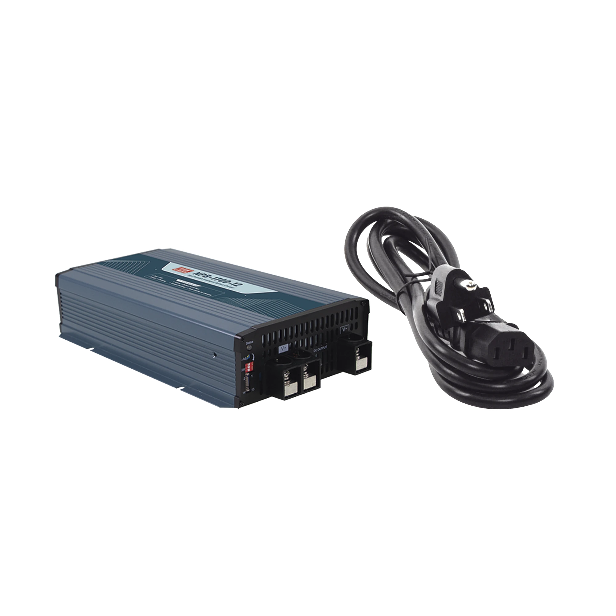 CARGADOR PARA BATERÍAS DE PLOMO ÁCIDO Y LITIO / 25A / 48V / BANCOS DE 100 A 330 AH/ CON CABLE DE ALIMENTACIÓN-Baterías y Cargadores-MEANWELL-Bsai Seguridad & Controles