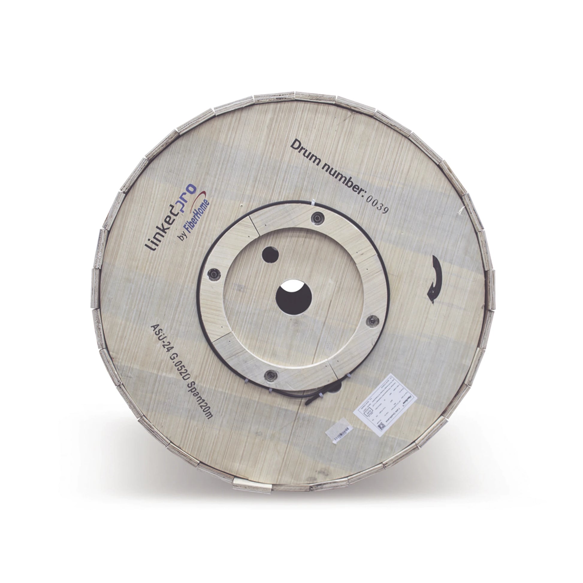 CARRETE DE 4 KM DE FIBRA ÓPTICA AÉREA MINI ADSS (ASU) G.652D, MONOMODO DE 24 HILOS, EXTERIOR, SPAN 120, LOOSE TUBE-Cableado-LINKEDPRO BY FIBERHOME-Bsai Seguridad & Controles