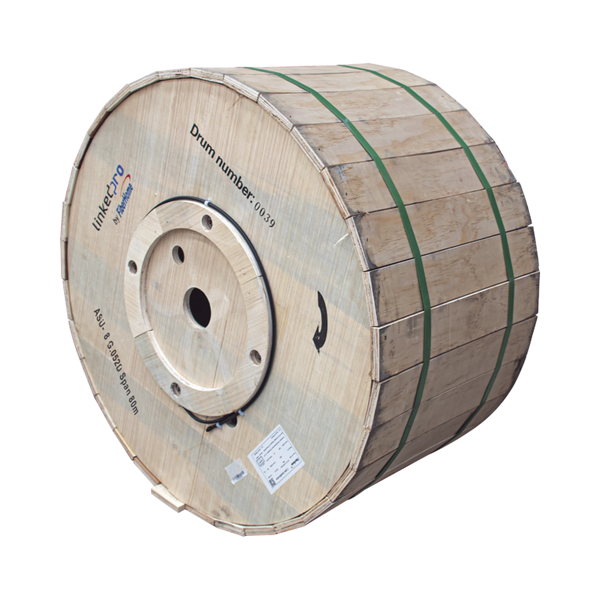 CARRETE DE 4 KM DE FIBRA ÓPTICA AÉREA MINI ADSS (ASU) G.652D, MONOMODO DE 8 HILOS, EXTERIOR, SPAN 80, LOOSE TUBE-Cables y Conectores-LINKEDPRO BY FIBERHOME-Bsai Seguridad & Controles